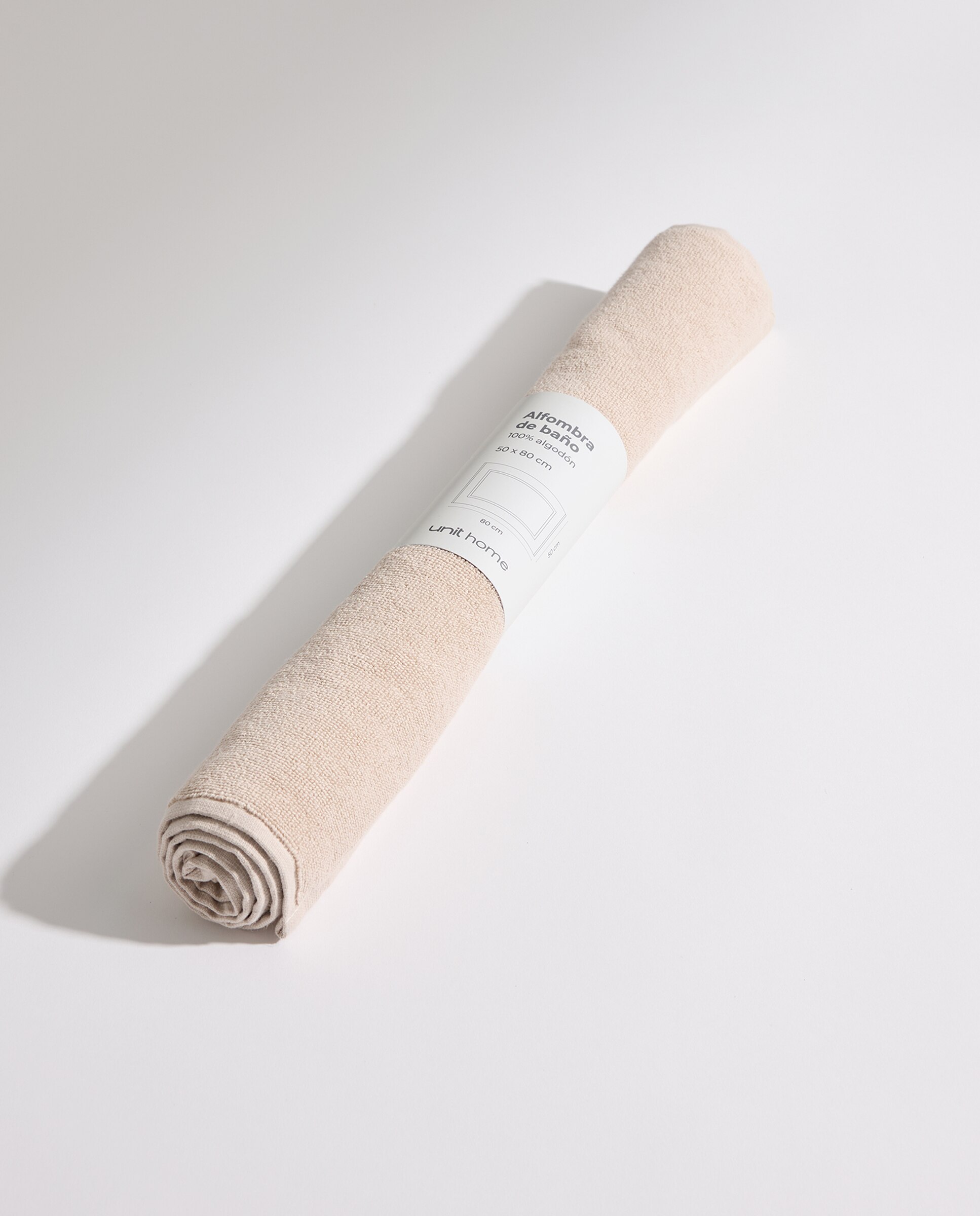 Alfombra de baño algodón Básico Beige-5