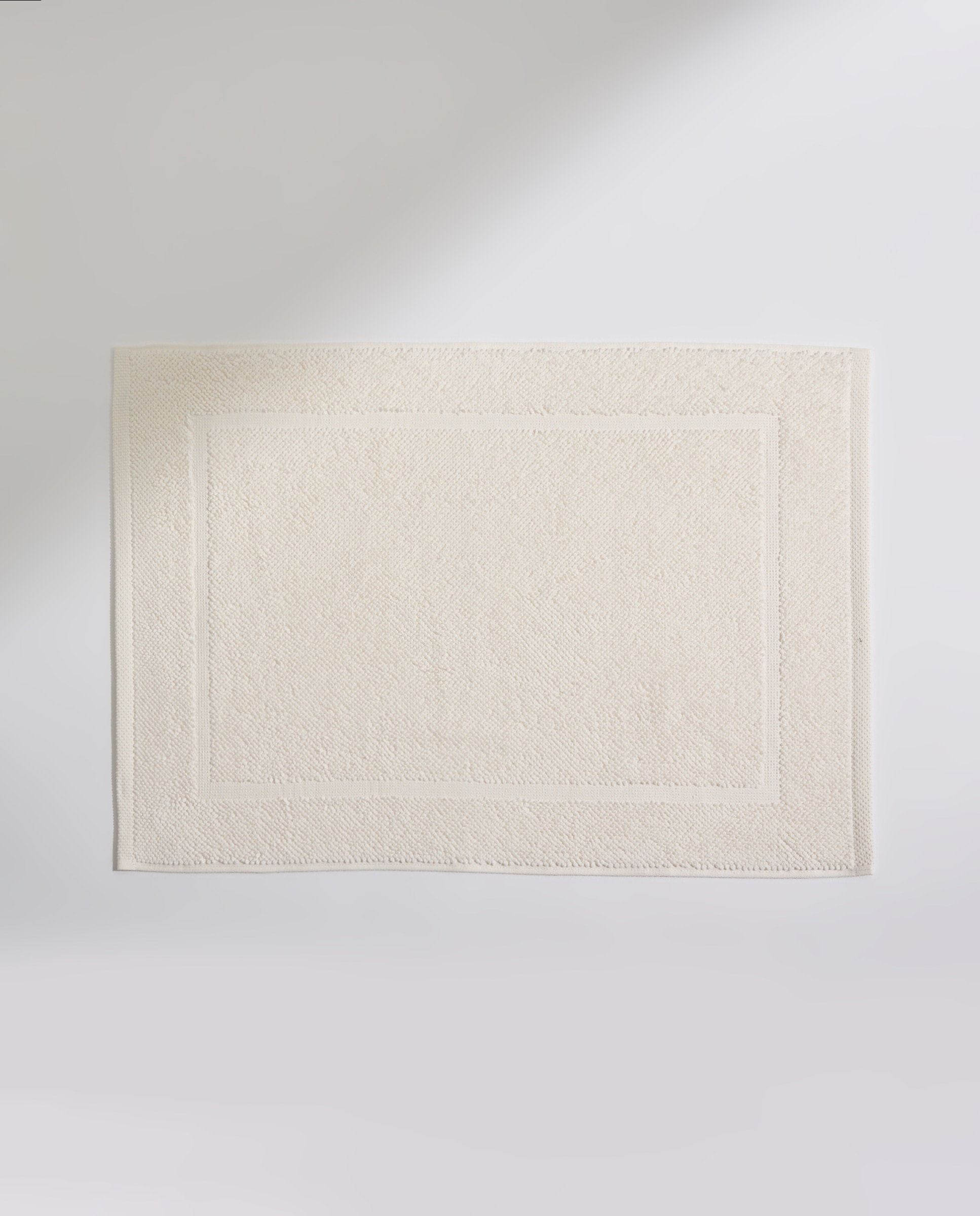 Alfombra de baño algodón Frice Blanco roto-2