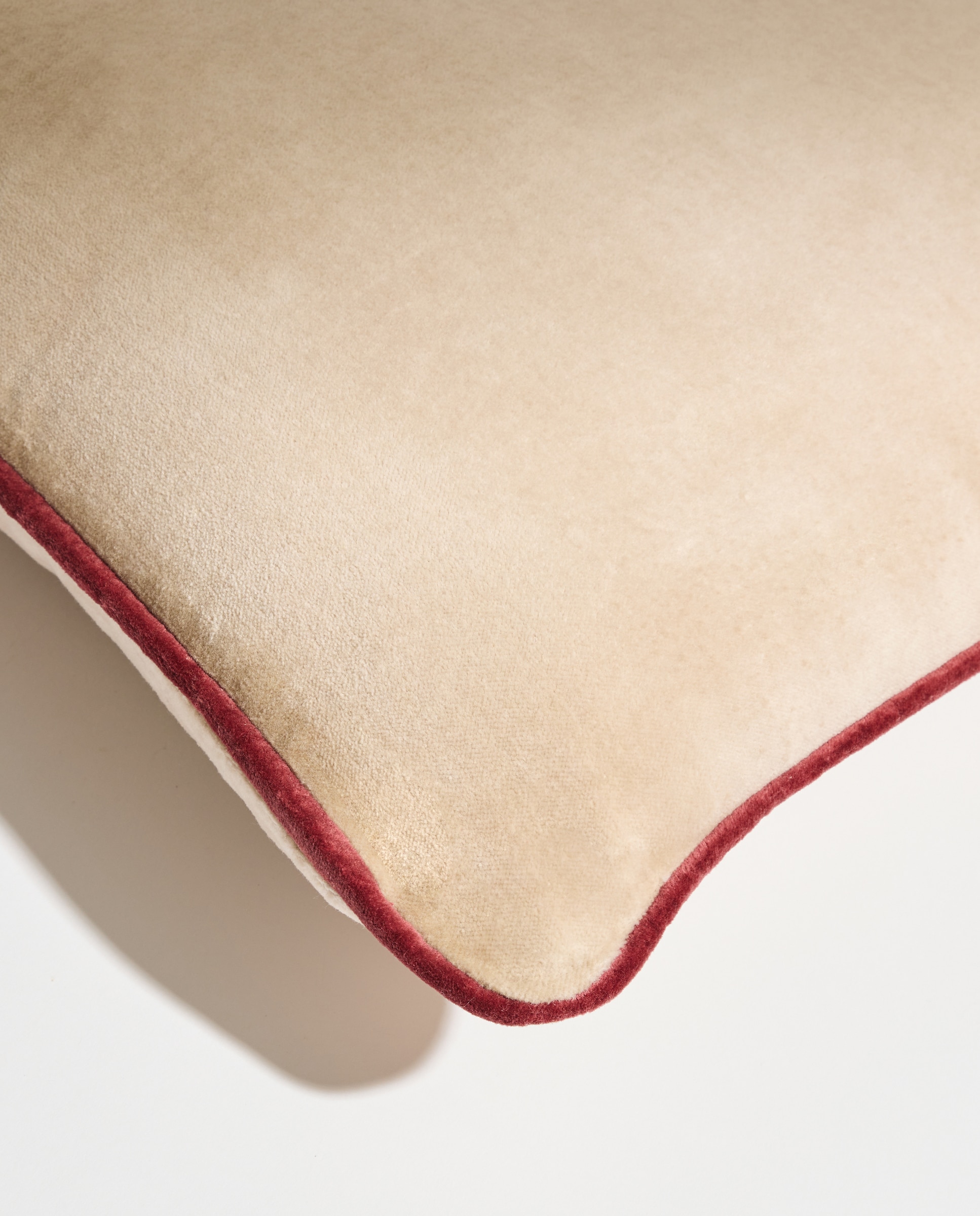 Cojín decorativo terciopelo beige Beige-3