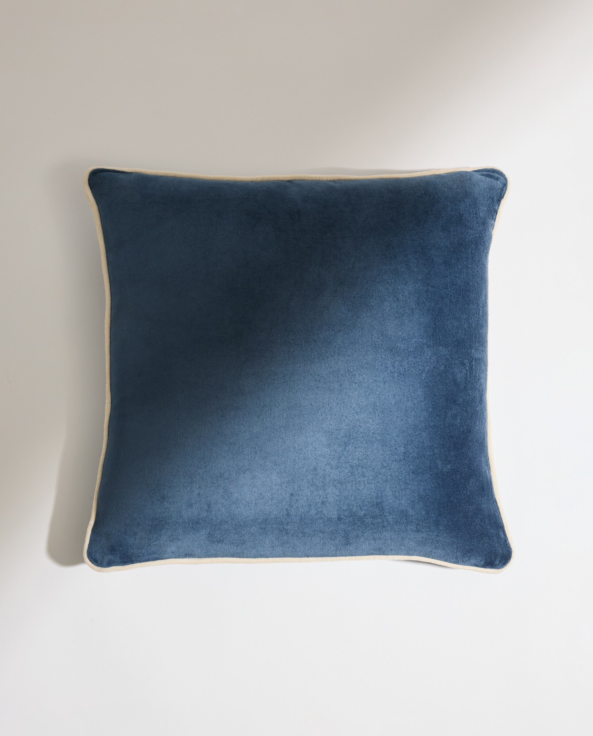 Cojín decorativo terciopelo azul Azul-2