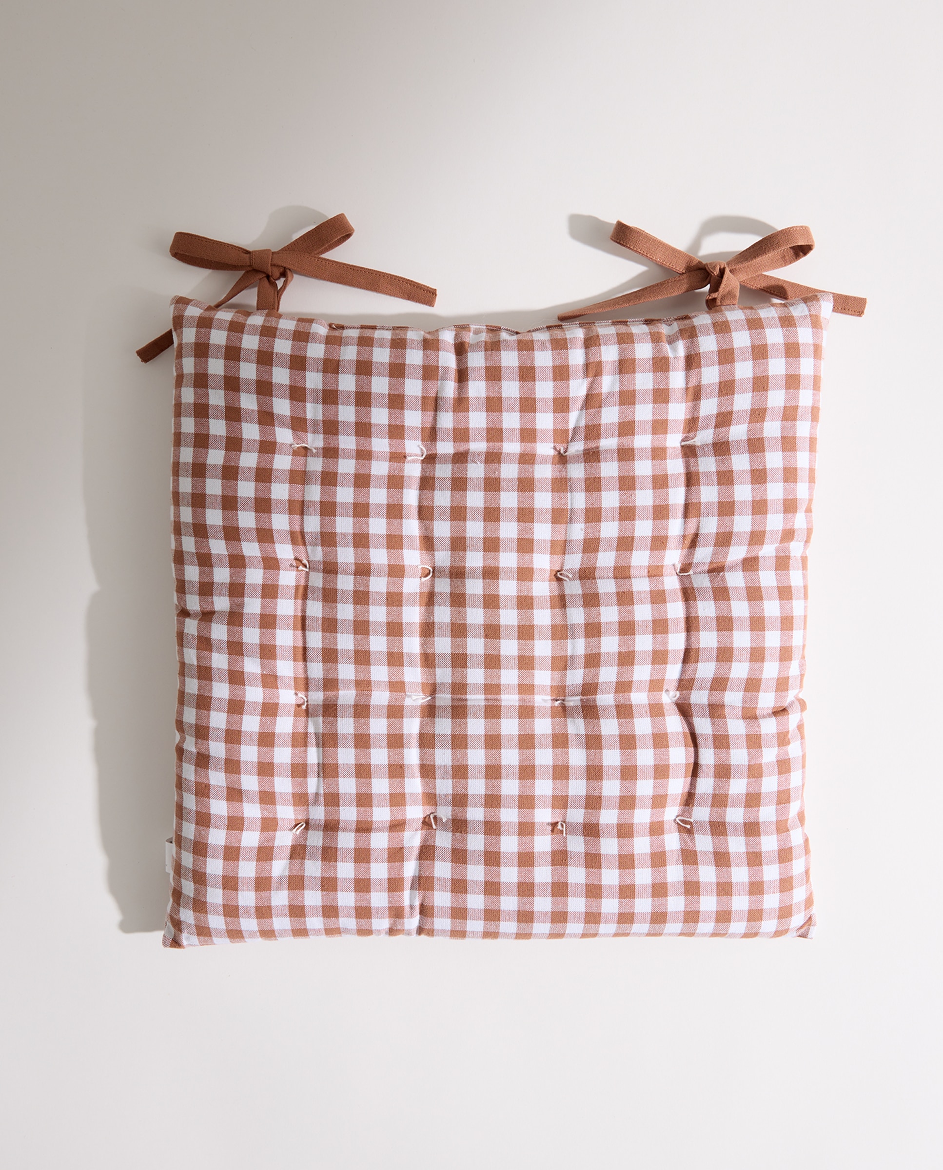 Cojín para silla vichy terracota Terracota-2