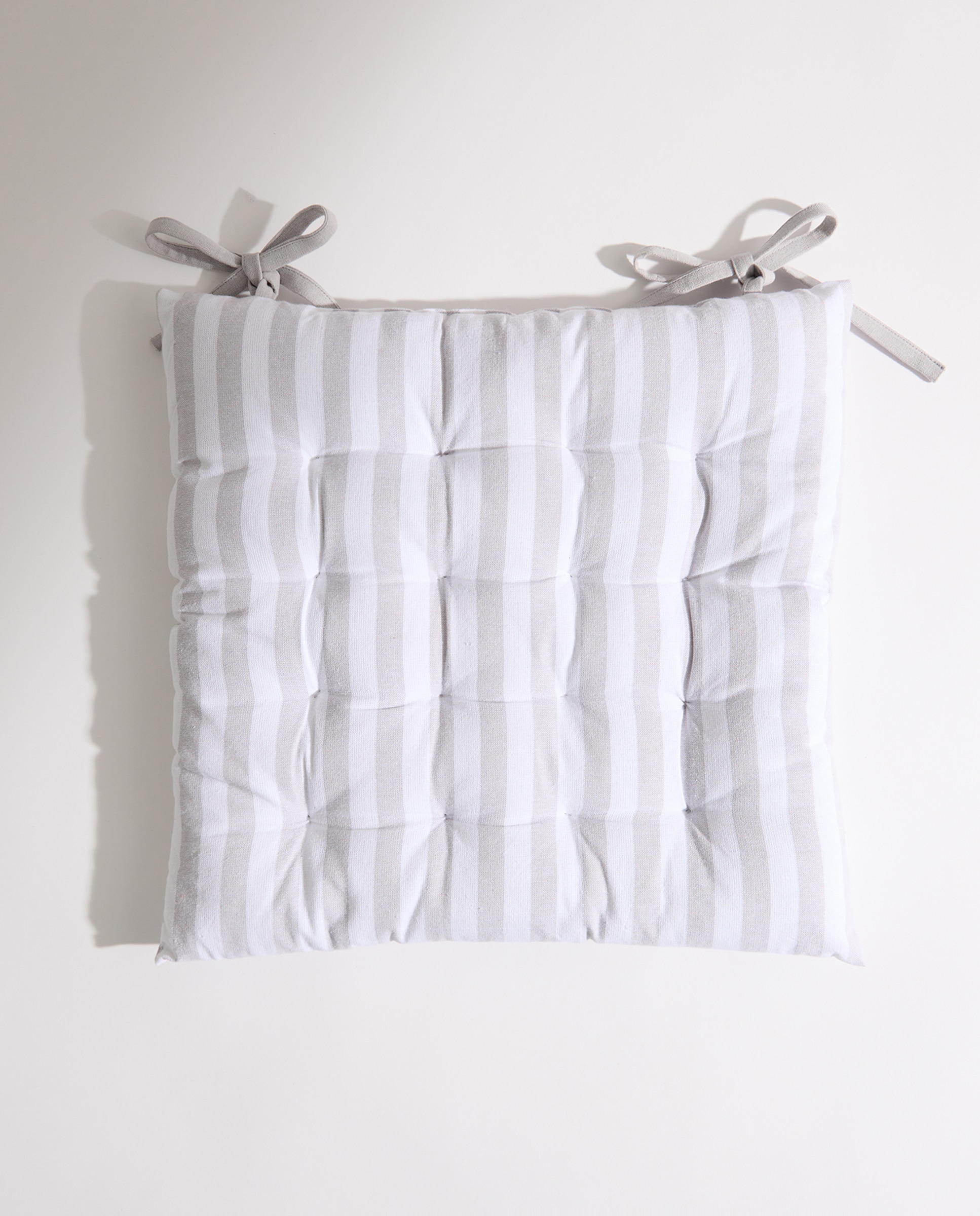 Cojín para silla rayas gris claro Gris claro-2