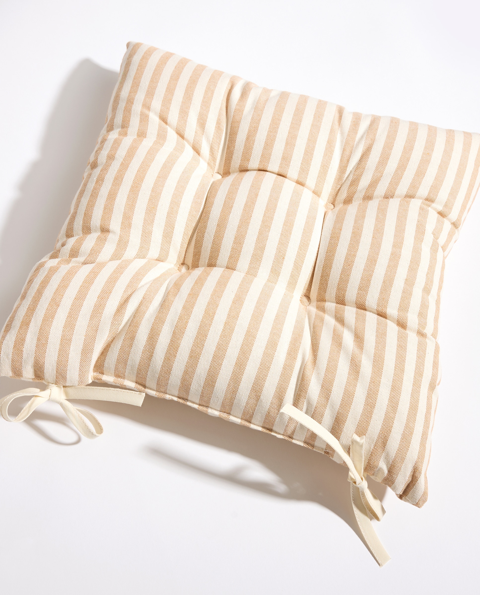 Imagen 0 de Cojín para silla rayas mostaza