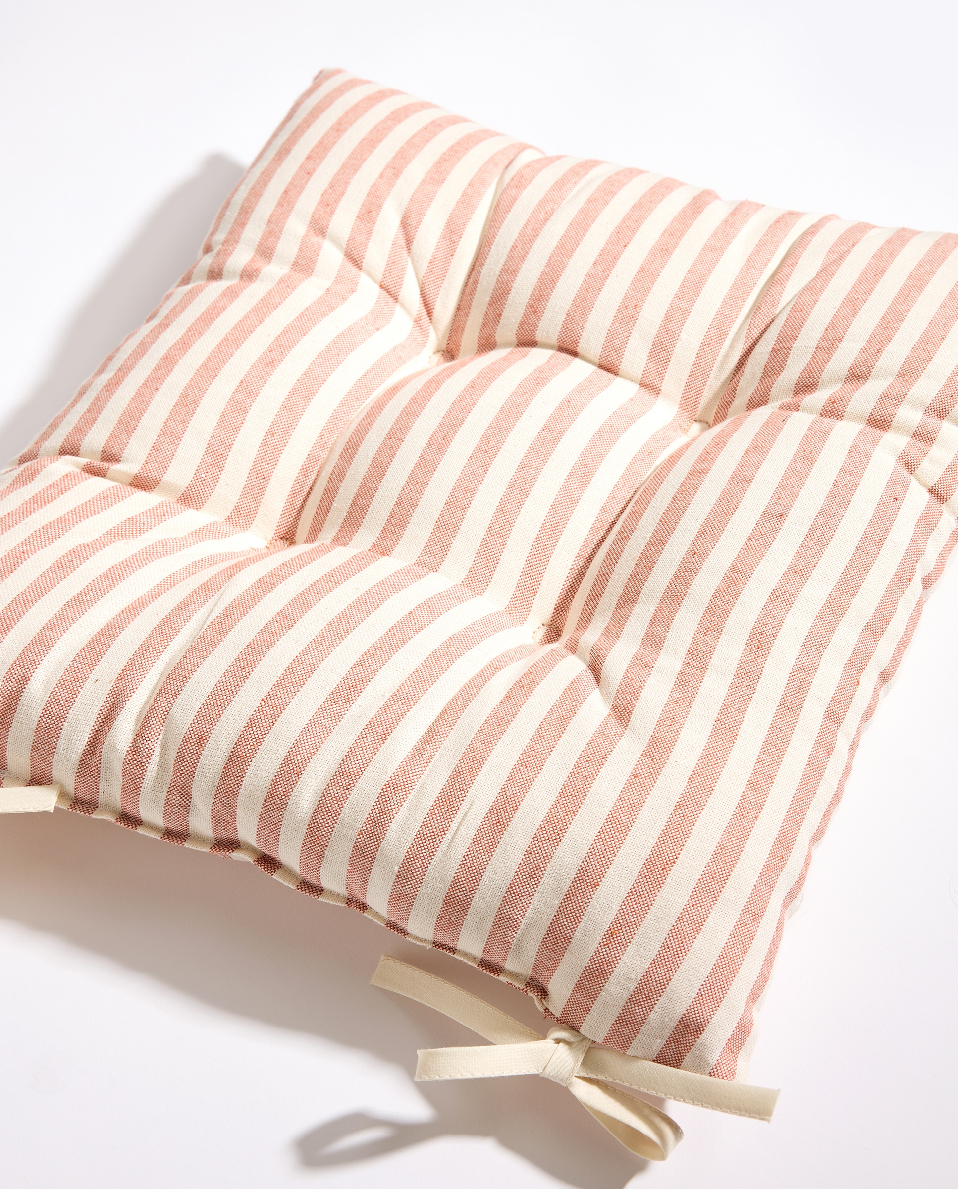 Imagen 0 de Cojín para silla rayas terracota