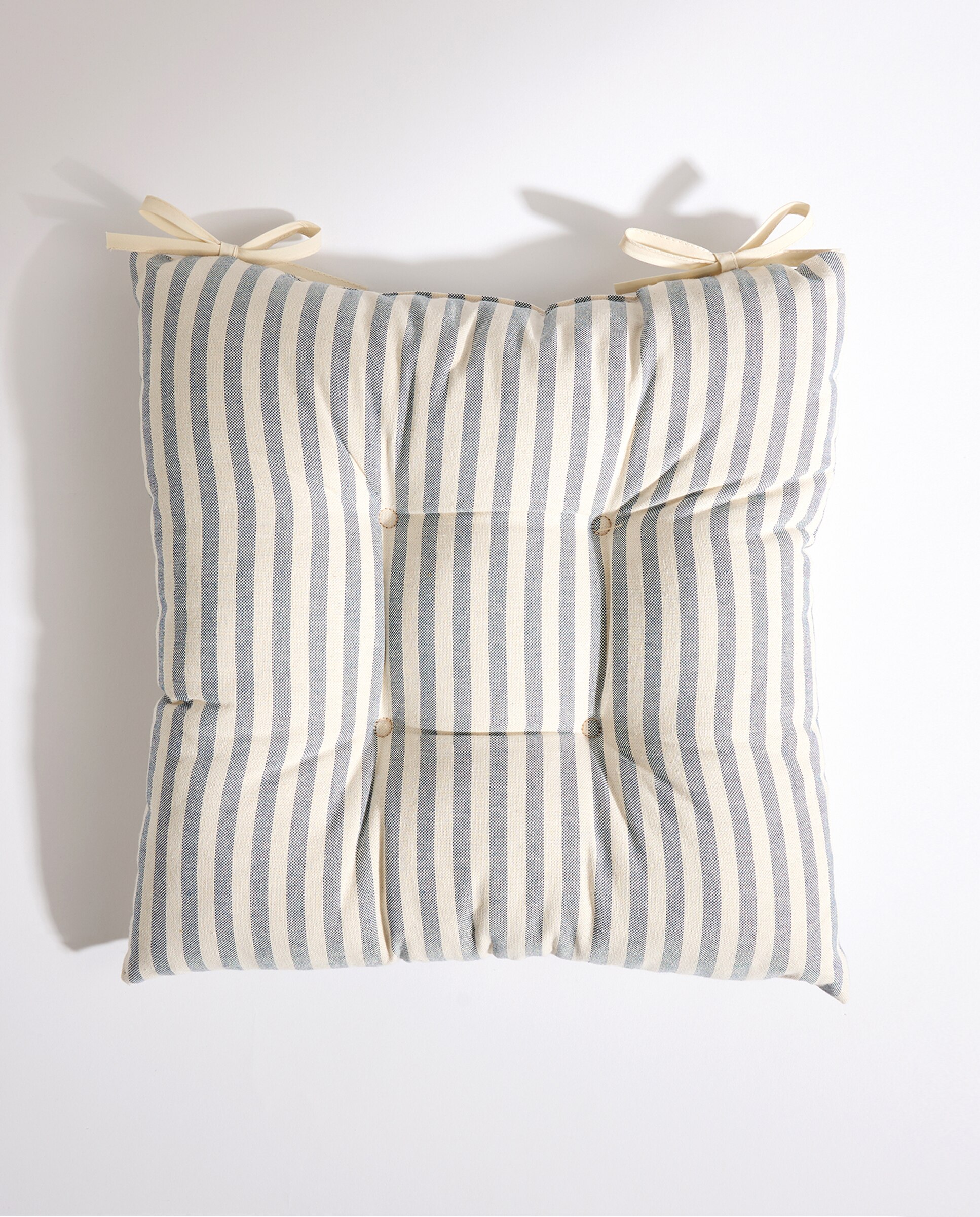 Cojín para silla rayas azul Azul-2