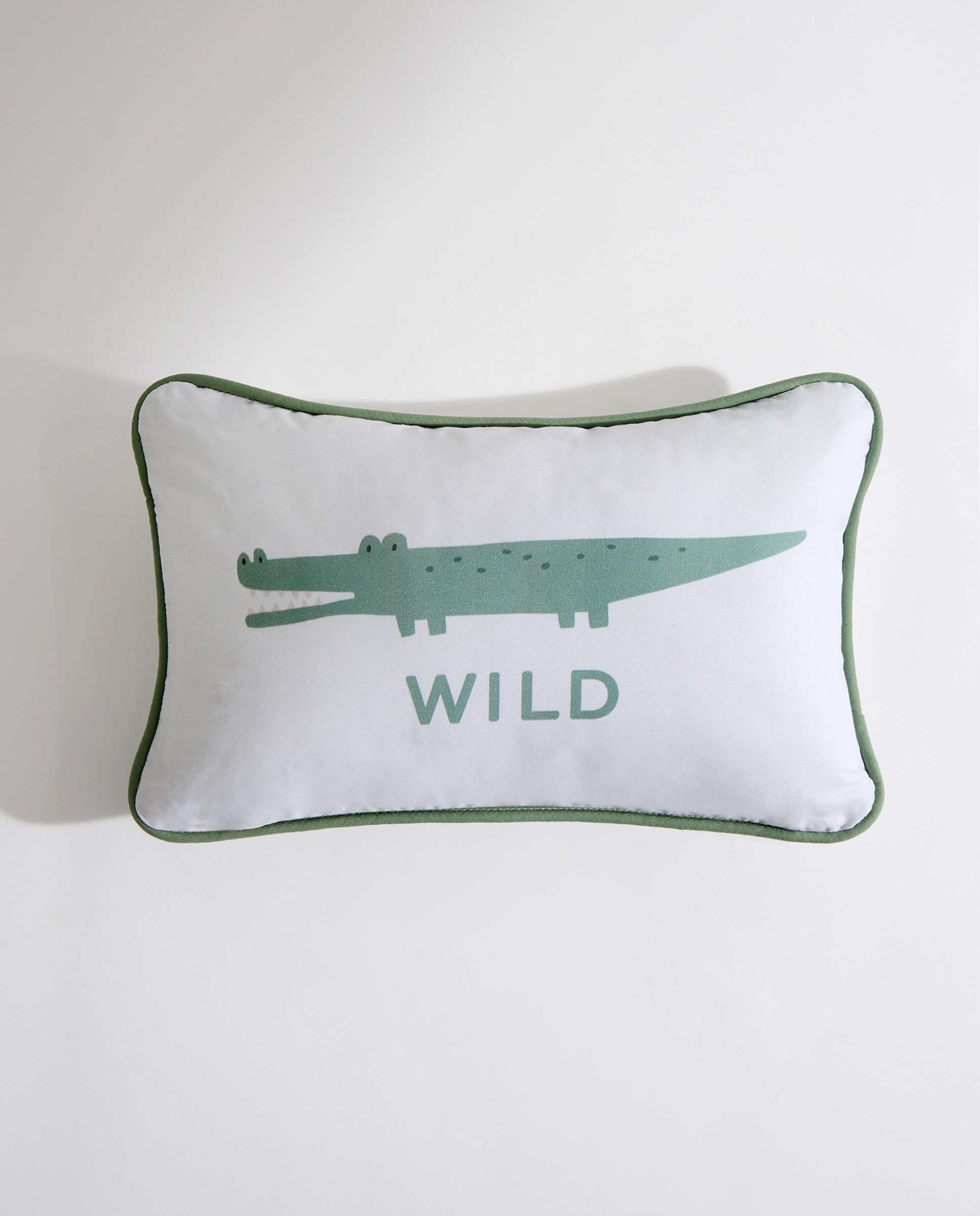 Cojín decorativo infantil cocodrilo Verde-2
