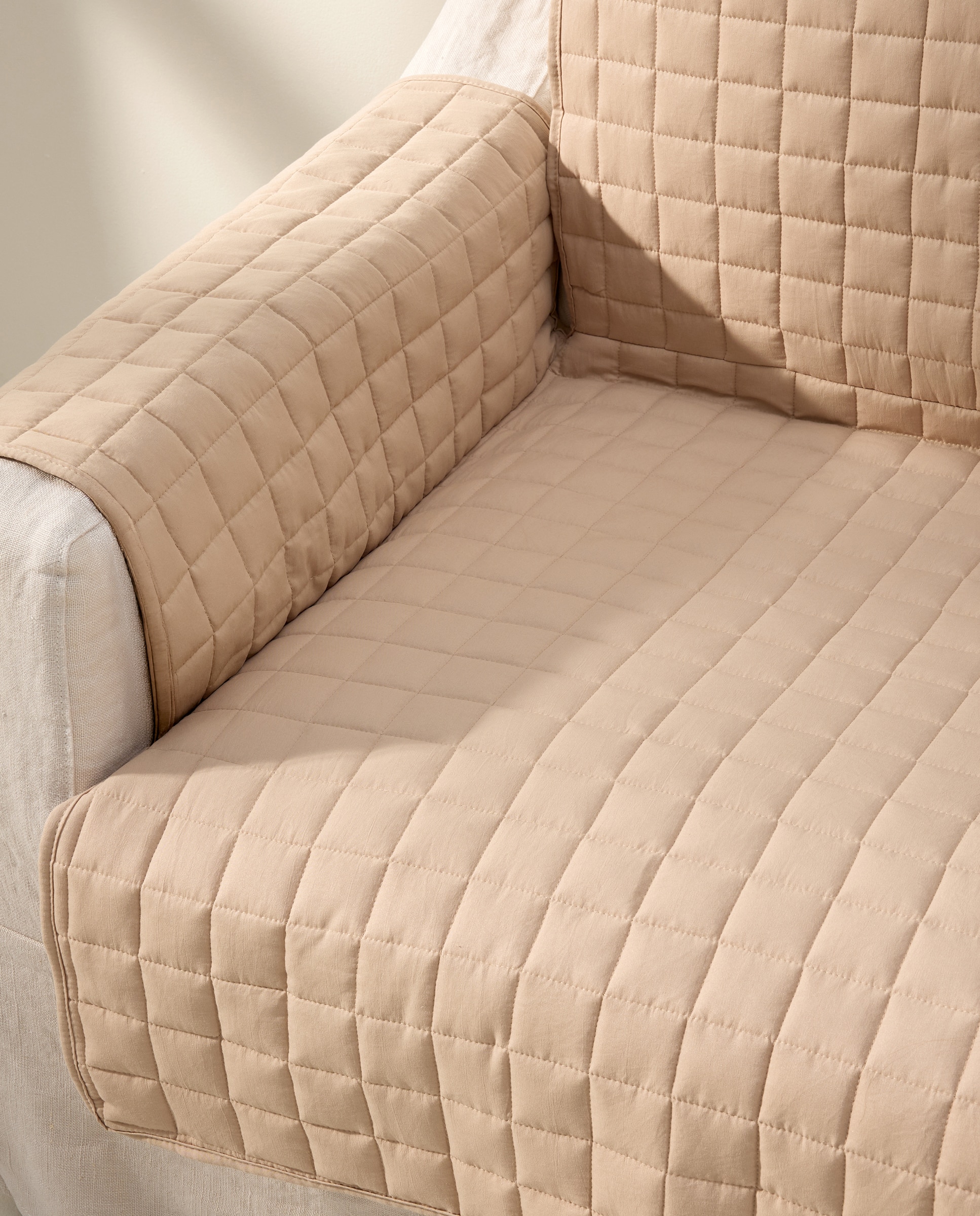 Cubre sofá impermeable Microfibra Beige-2
