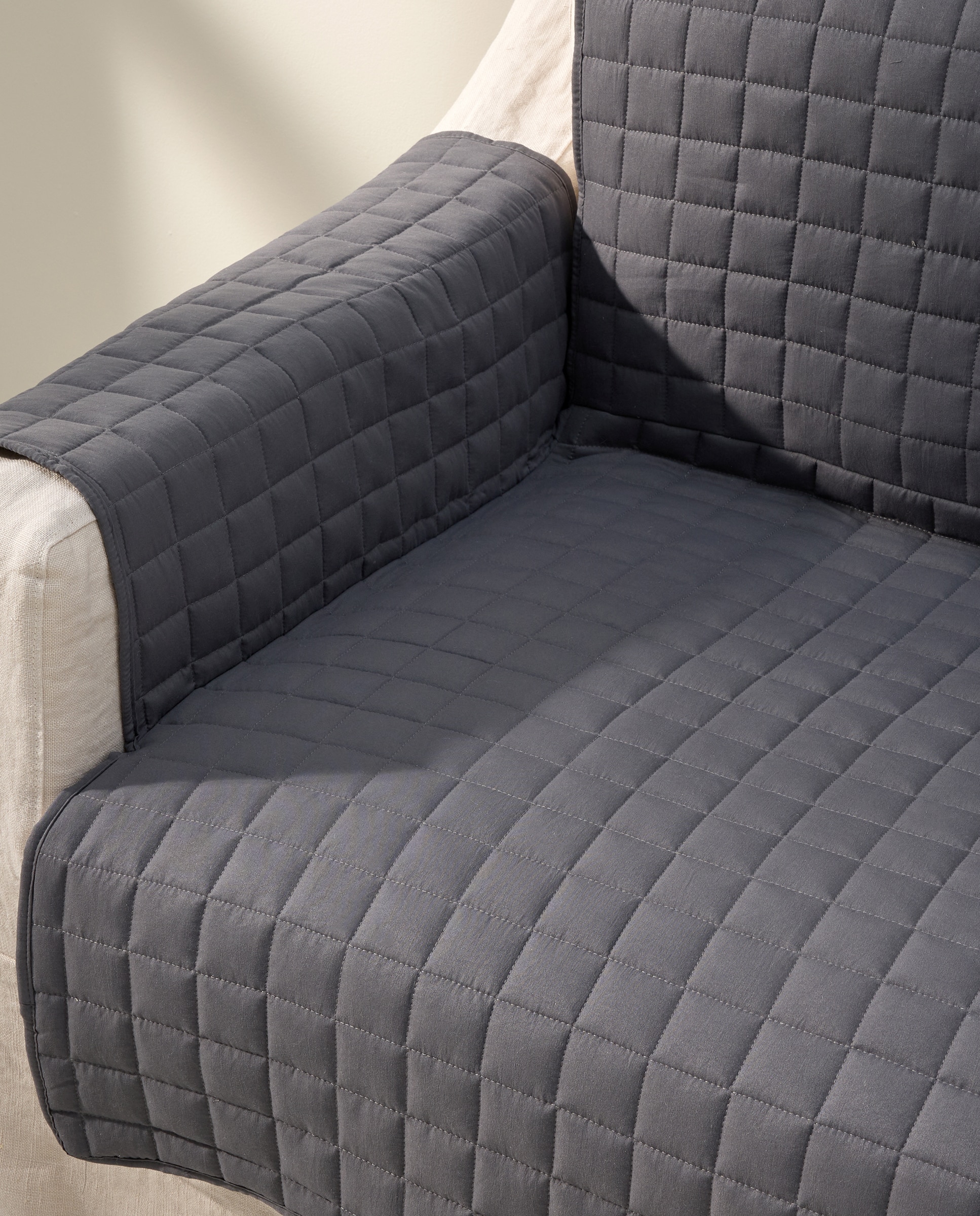 Cubre sofá impermeable Microfibra Gris claro-2
