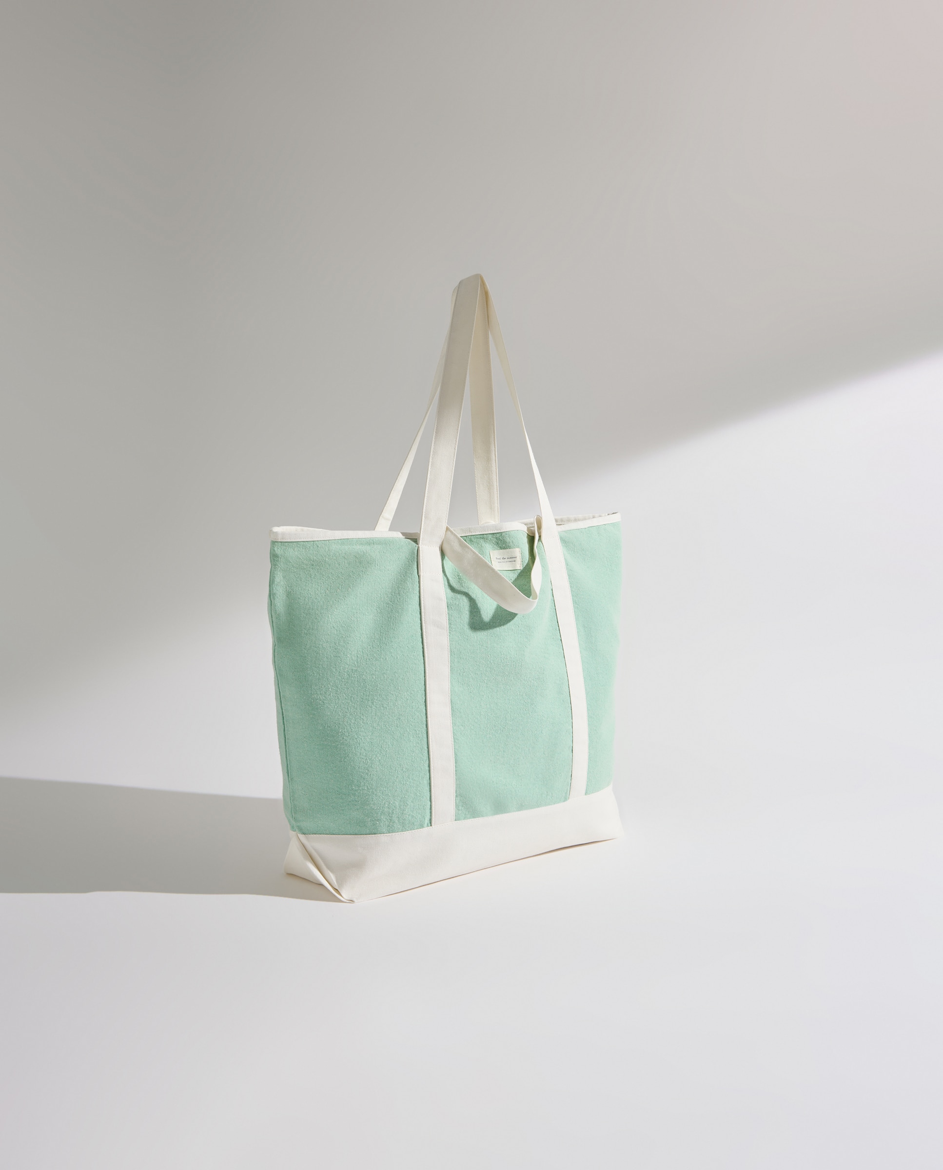 Bolsa de playa Lisa Verde claro-3