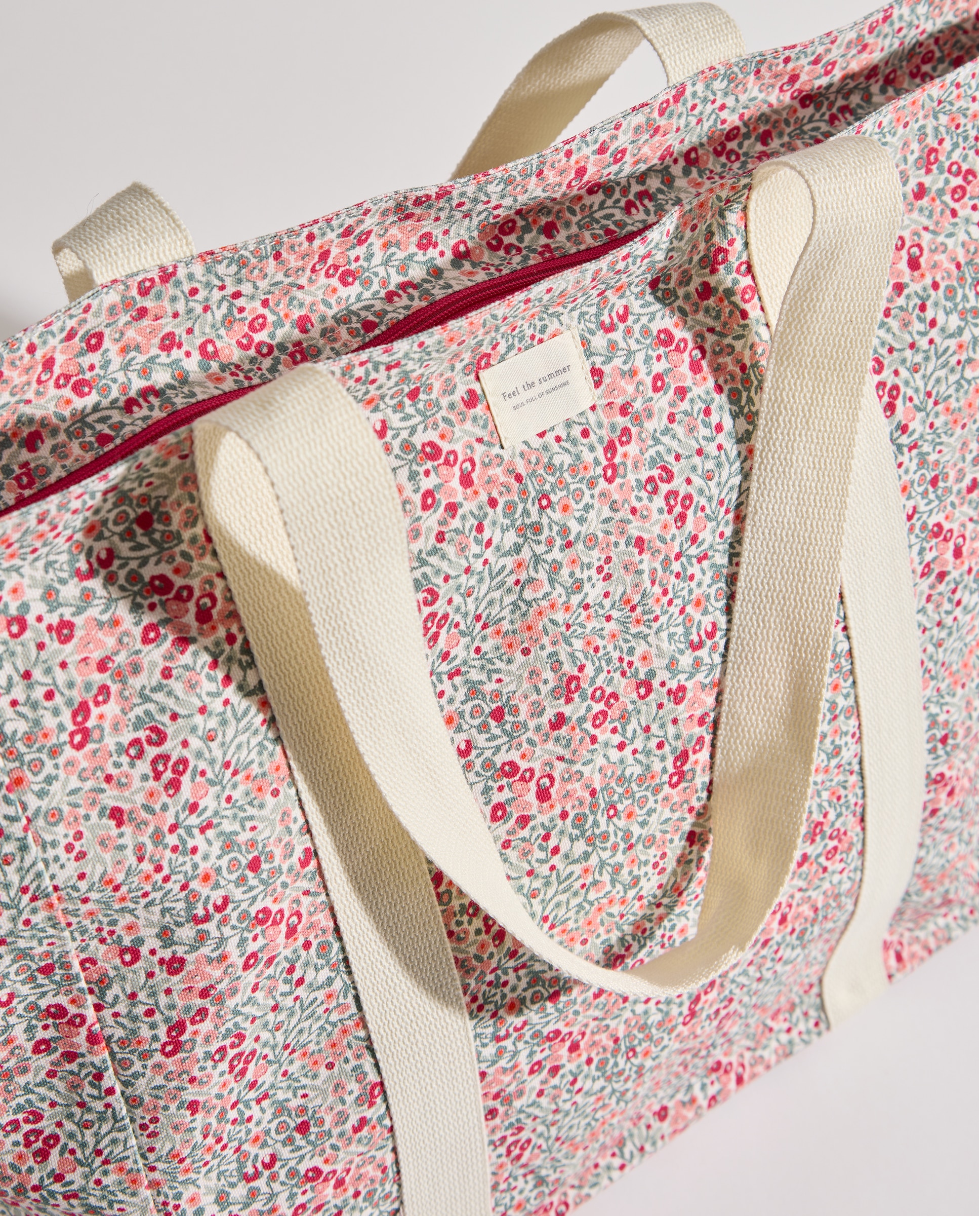Bolsa de playa Florecita Rosa-4