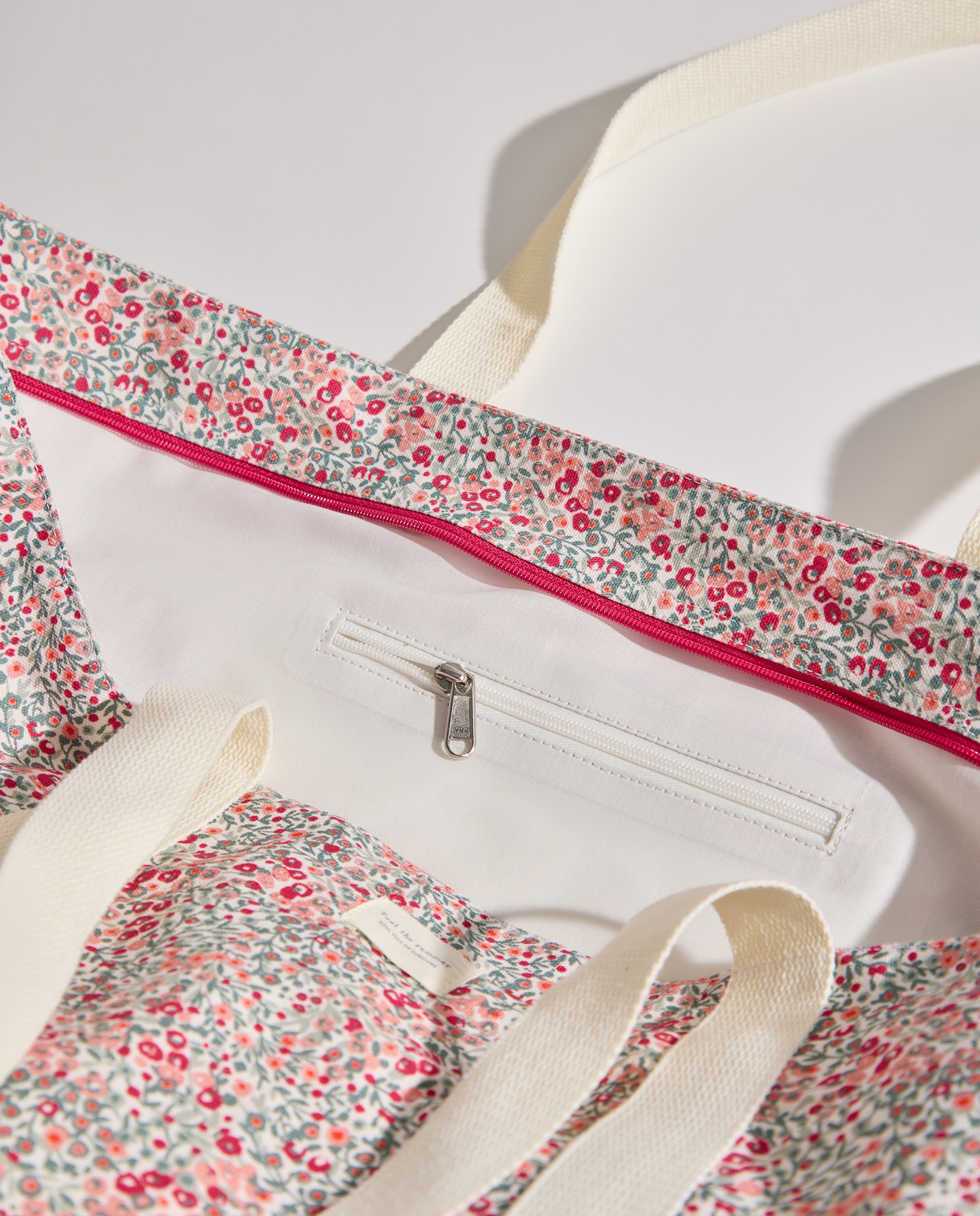Bolsa de playa Florecita Rosa-5