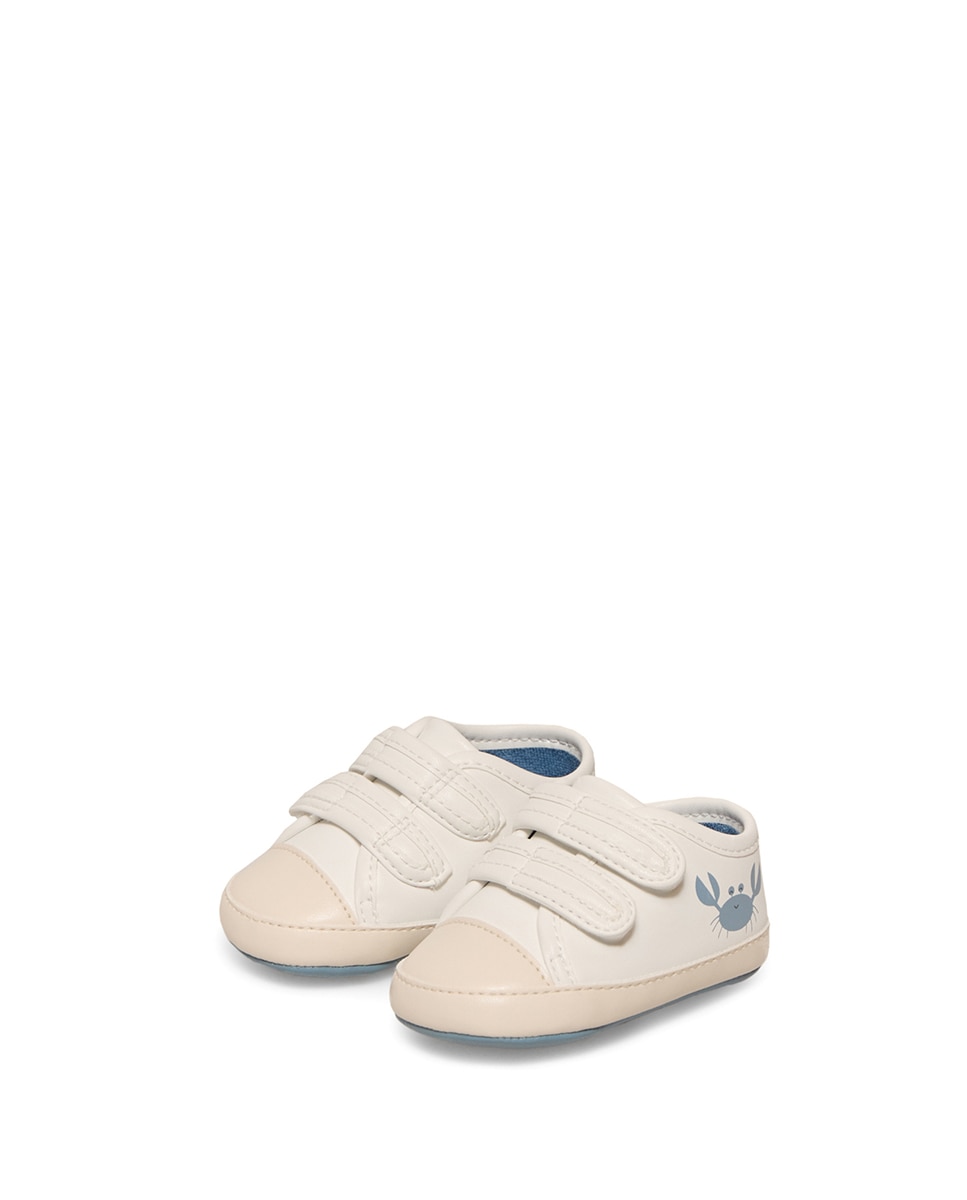 Botas de Tricot Tipo Sapatilhas com Velcro Sfera Branco-3