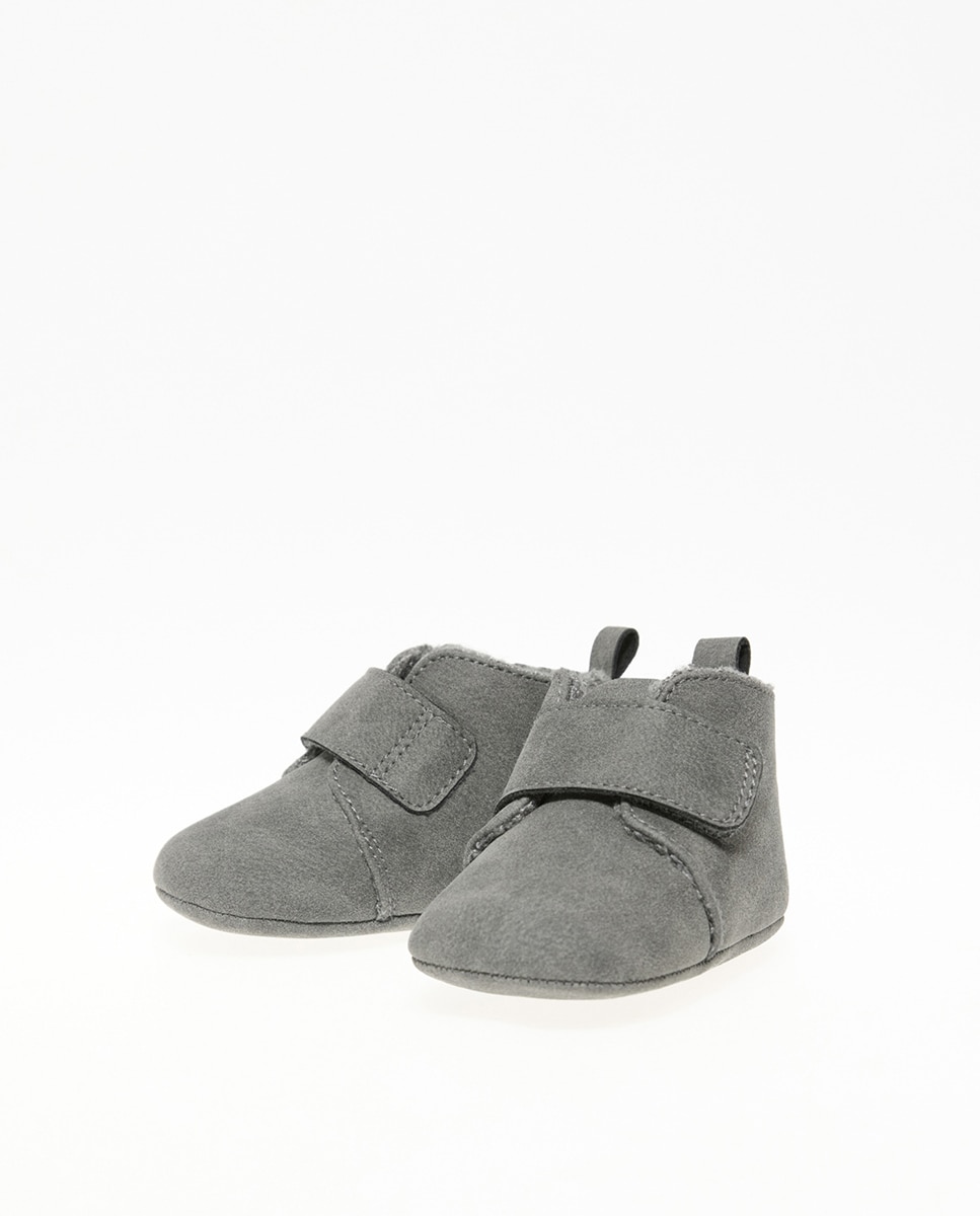 Sapatos de Bebé Tipo Bota com Velcro Pedra-3