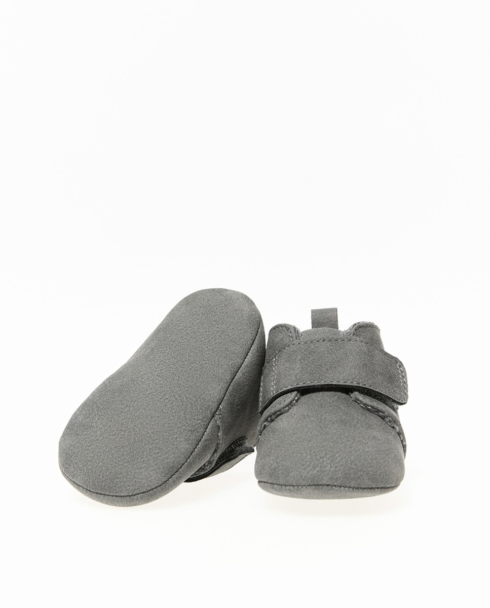 Sapatos de Bebé Tipo Bota com Velcro Pedra-4