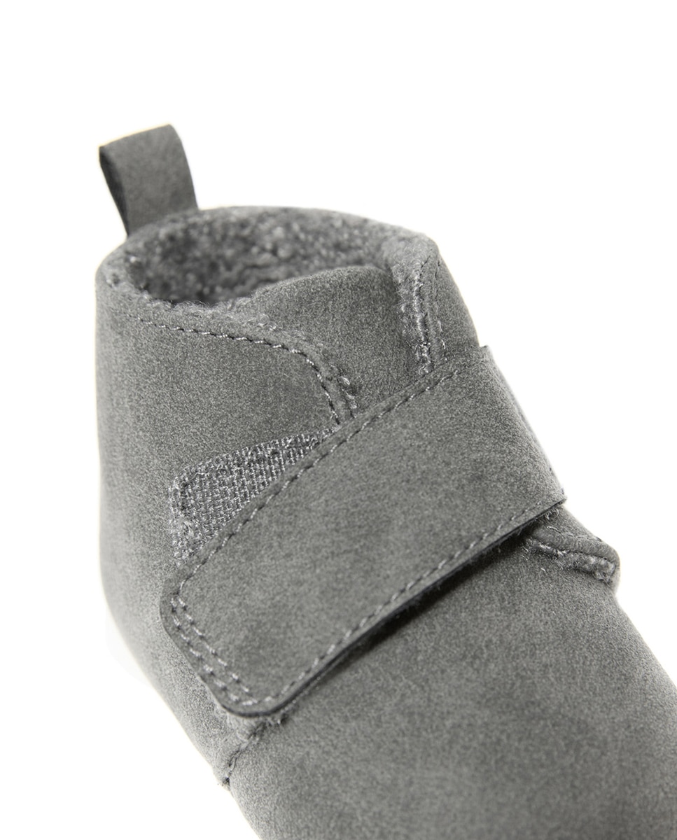 Sapatos de Bebé Tipo Bota com Velcro Pedra-5