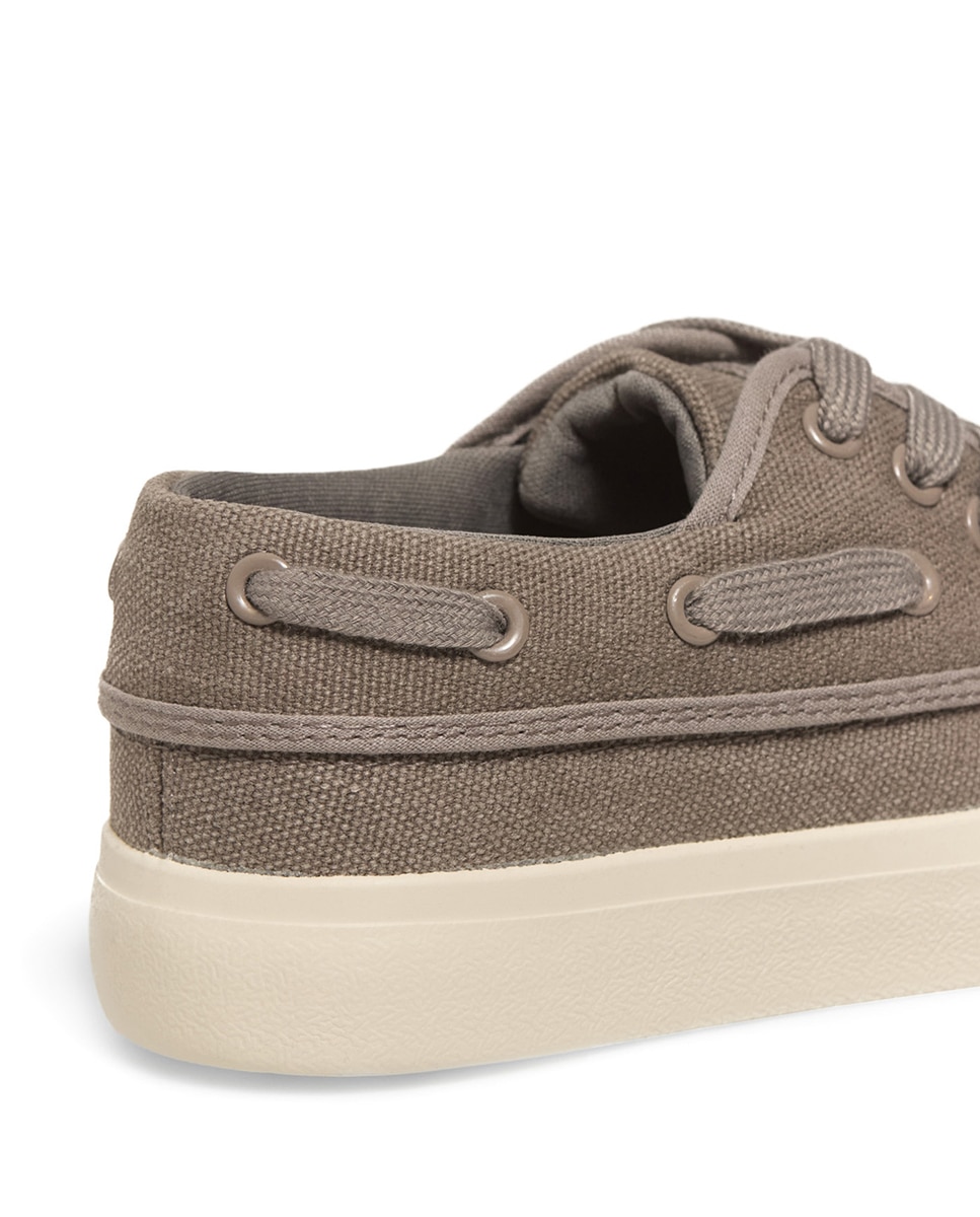 Sapatilhas Mocassins em Lona Sfera Cinzento-escuro-4