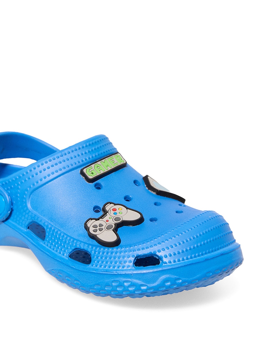 Mules com Pins Gamer Azul-4