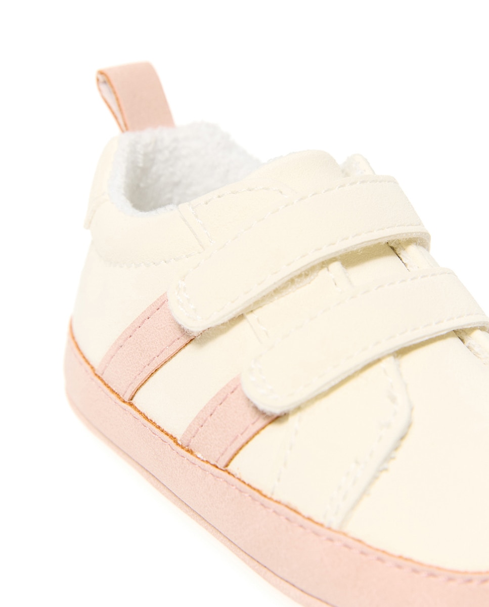Botas de Tricot Sapatilhas Contraste Branco-4