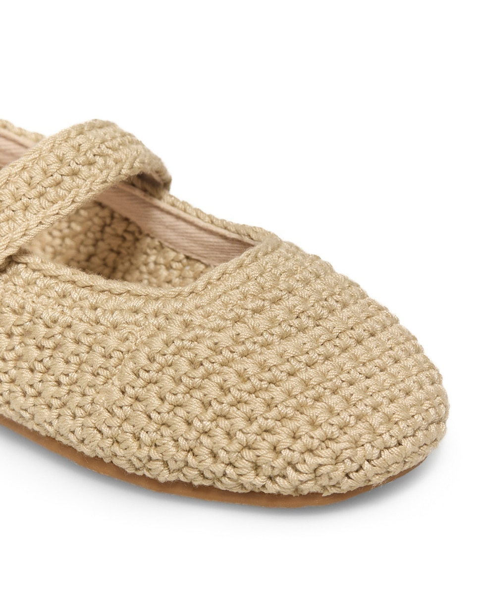 Sapatos de Presilha de Crochet Sfera Bege-4