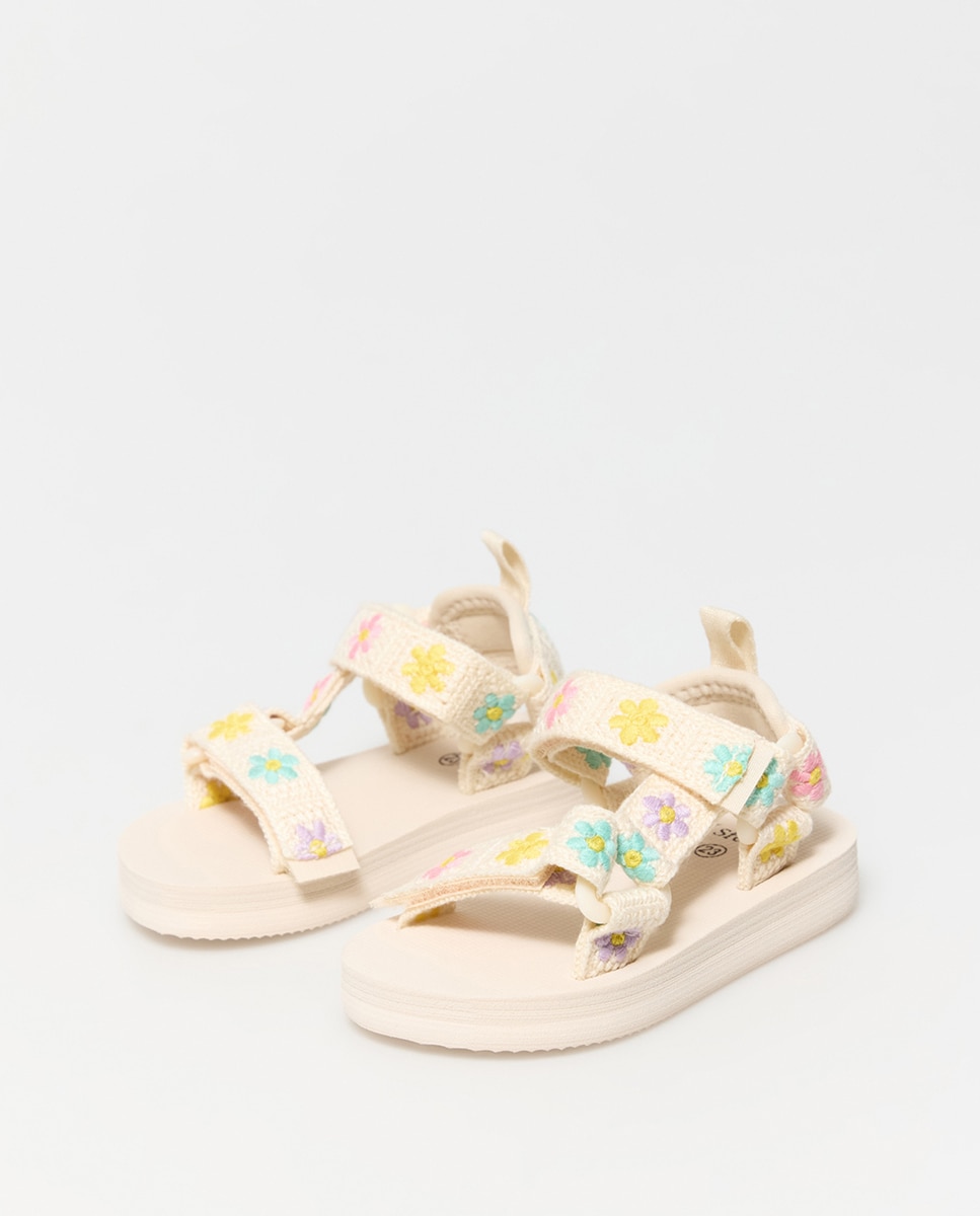 Sandalia tiras bordado - Sfera - Multicolor Multicolor-3