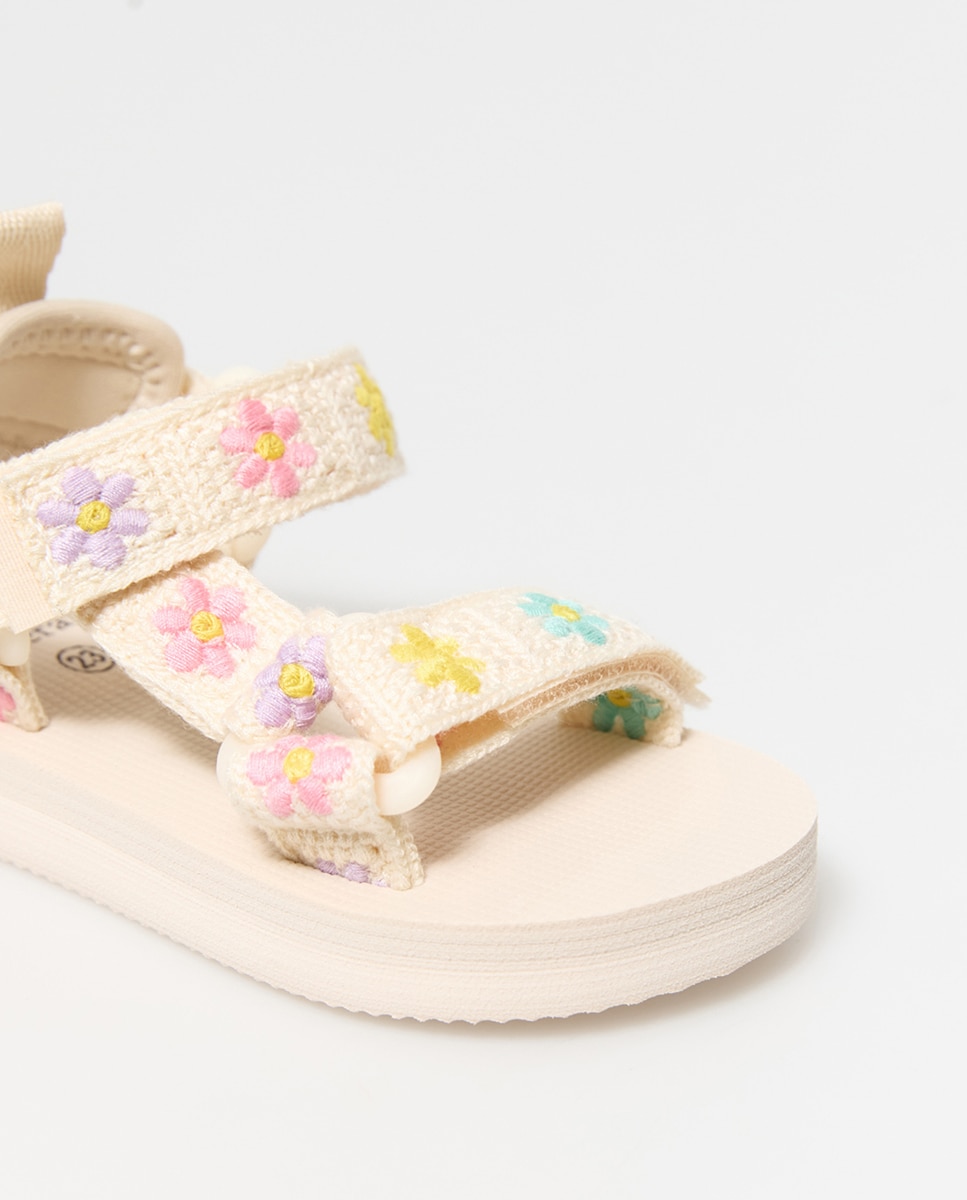 Sandalia tiras bordado - Sfera - Multicolor Multicolor-4