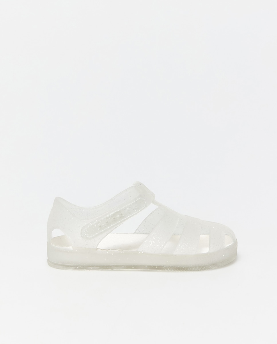 Imagem 0 de Sandálias com Glitter - Transparente