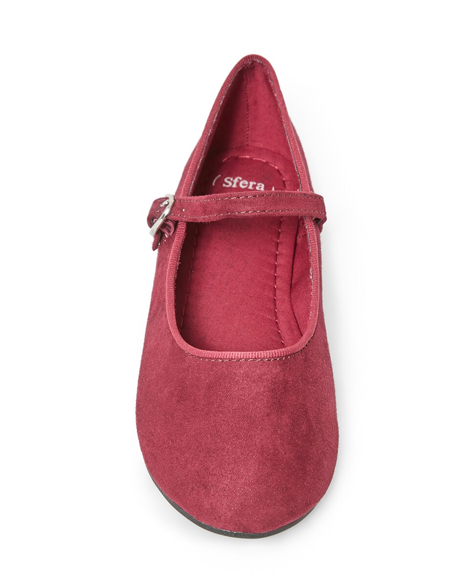 Sapatos de Presilha Básicos Bordeaux-2