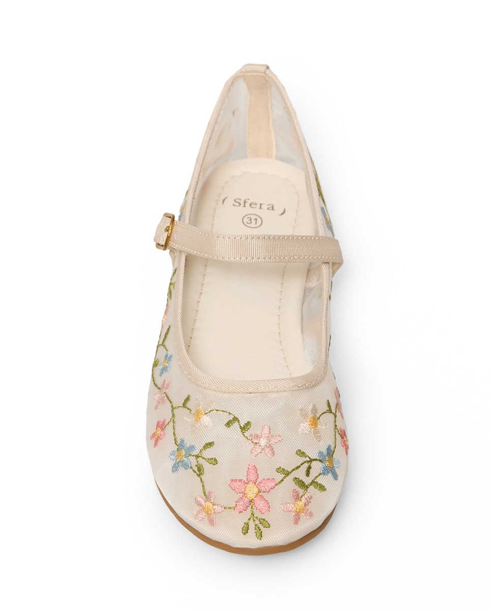 Sabrinas de Tule com Bordado Multicolor-4