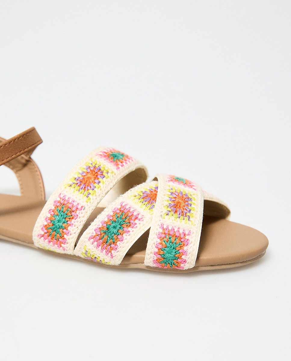 Sandálias em Crochet Sfera Multicolor-4