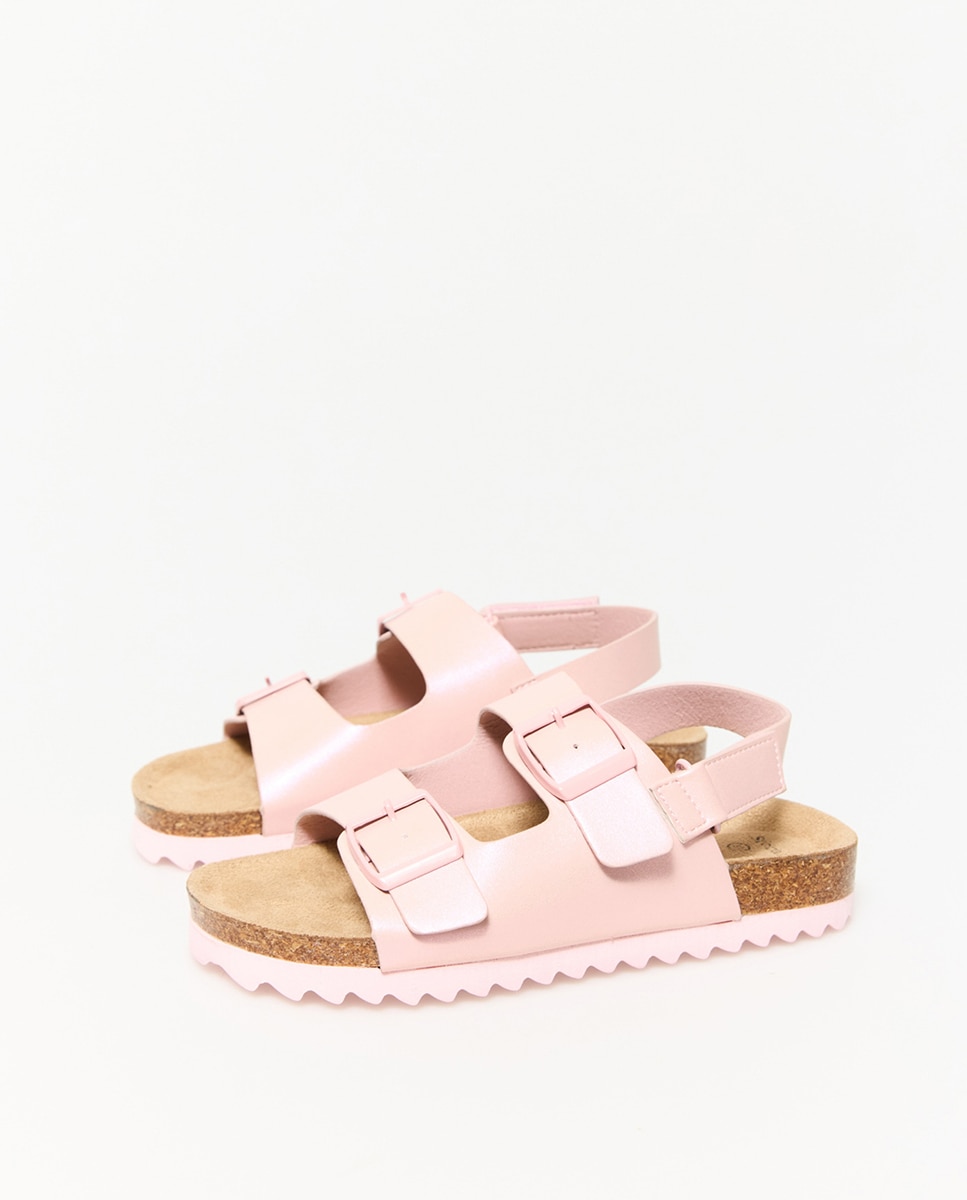 Sandálias Bio com Fivelas Rosa-4