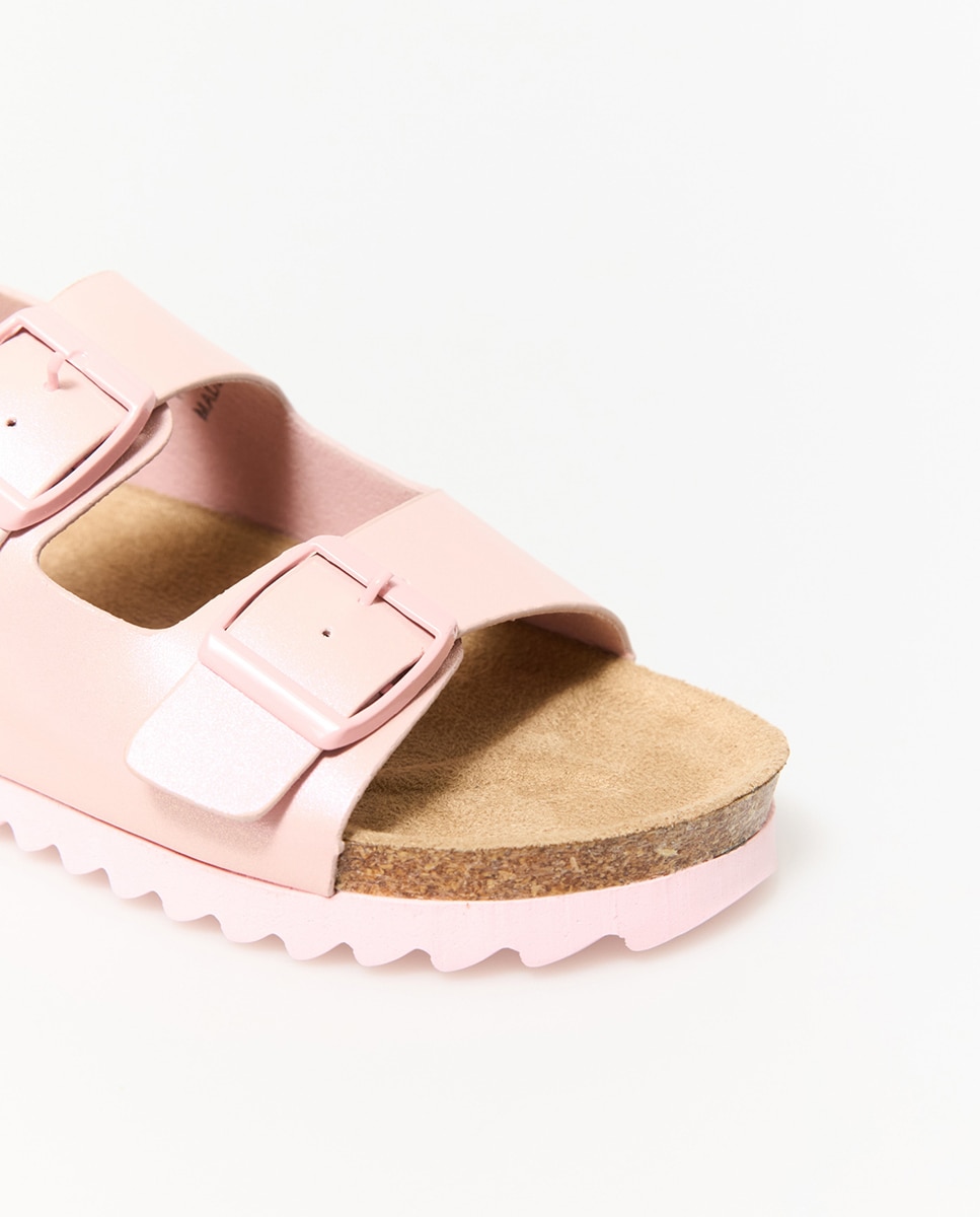 Sandálias Bio com Fivelas Rosa-5