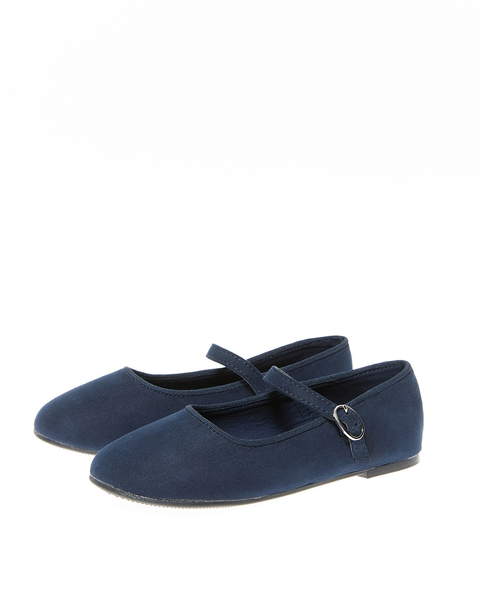 Sapatos de Presilha Básicos Sfera Azul-marinho-3