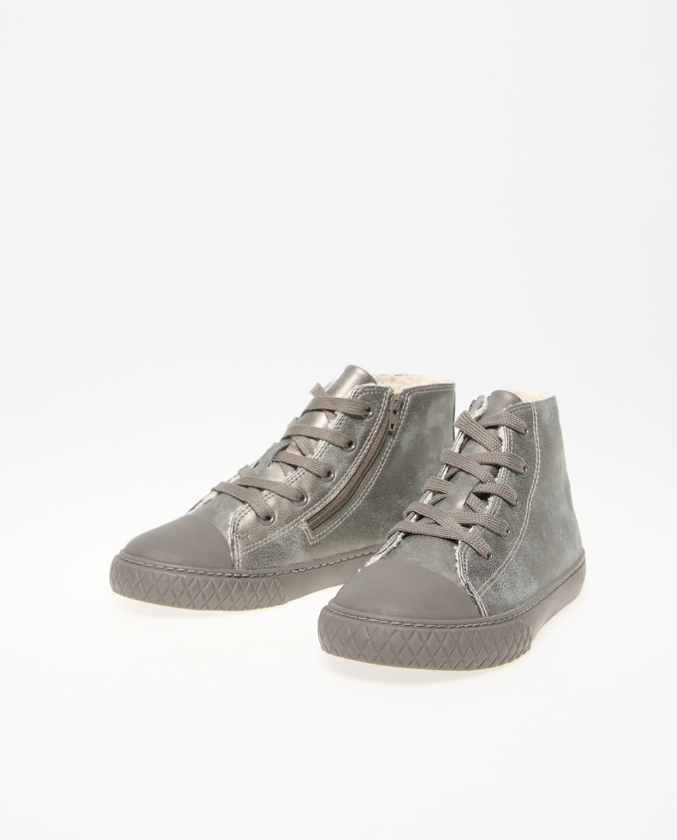 Zapatilla bota brillo - Sfera - Plomo Plomo-2