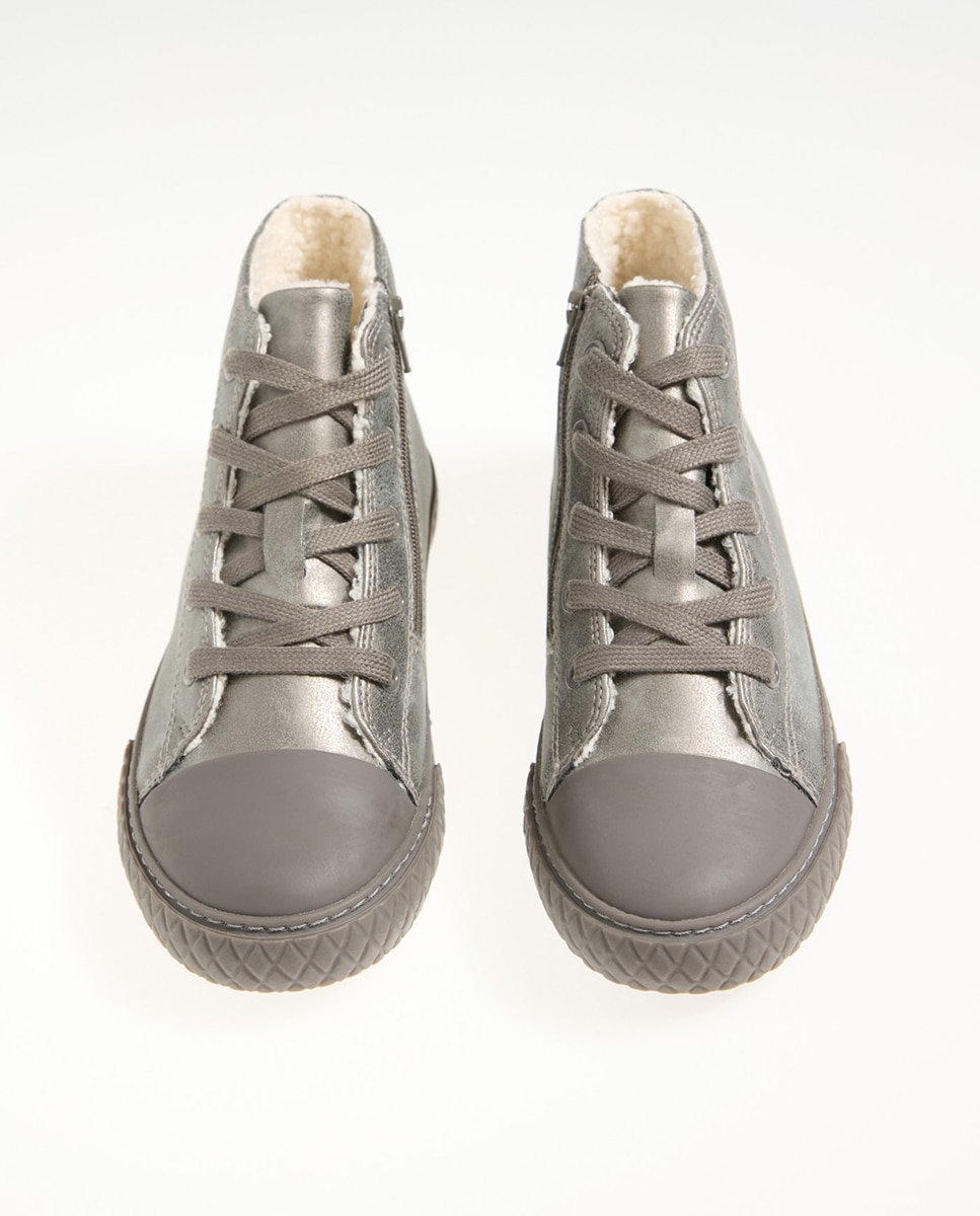 Zapatilla bota brillo - Sfera - Plomo Plomo-3