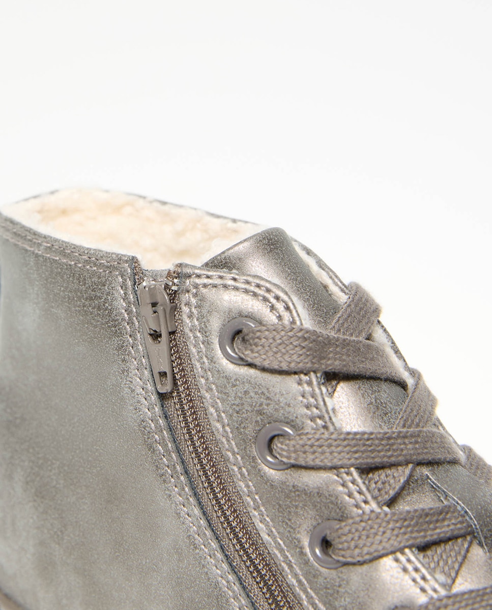 Zapatilla bota brillo - Sfera - Plomo Plomo-4