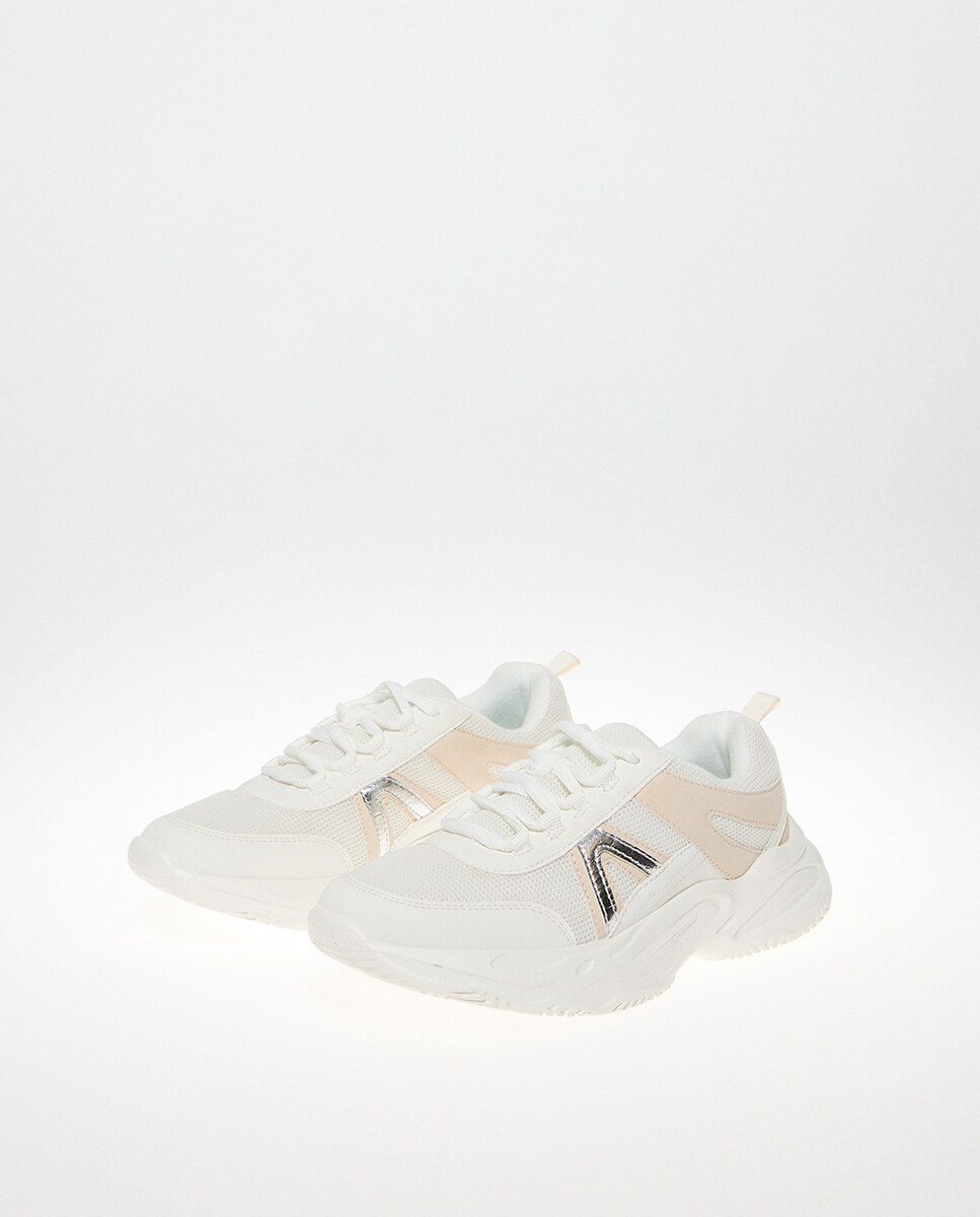 Zapatilla trendy - Sfera - Plata Plata-3