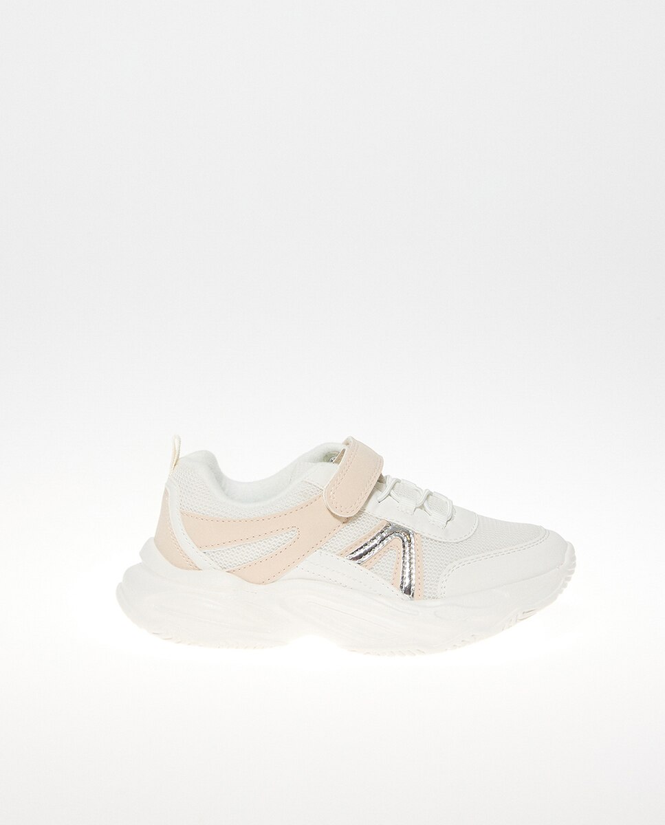 Zapatilla trendy - Sfera - Plata Plata-5