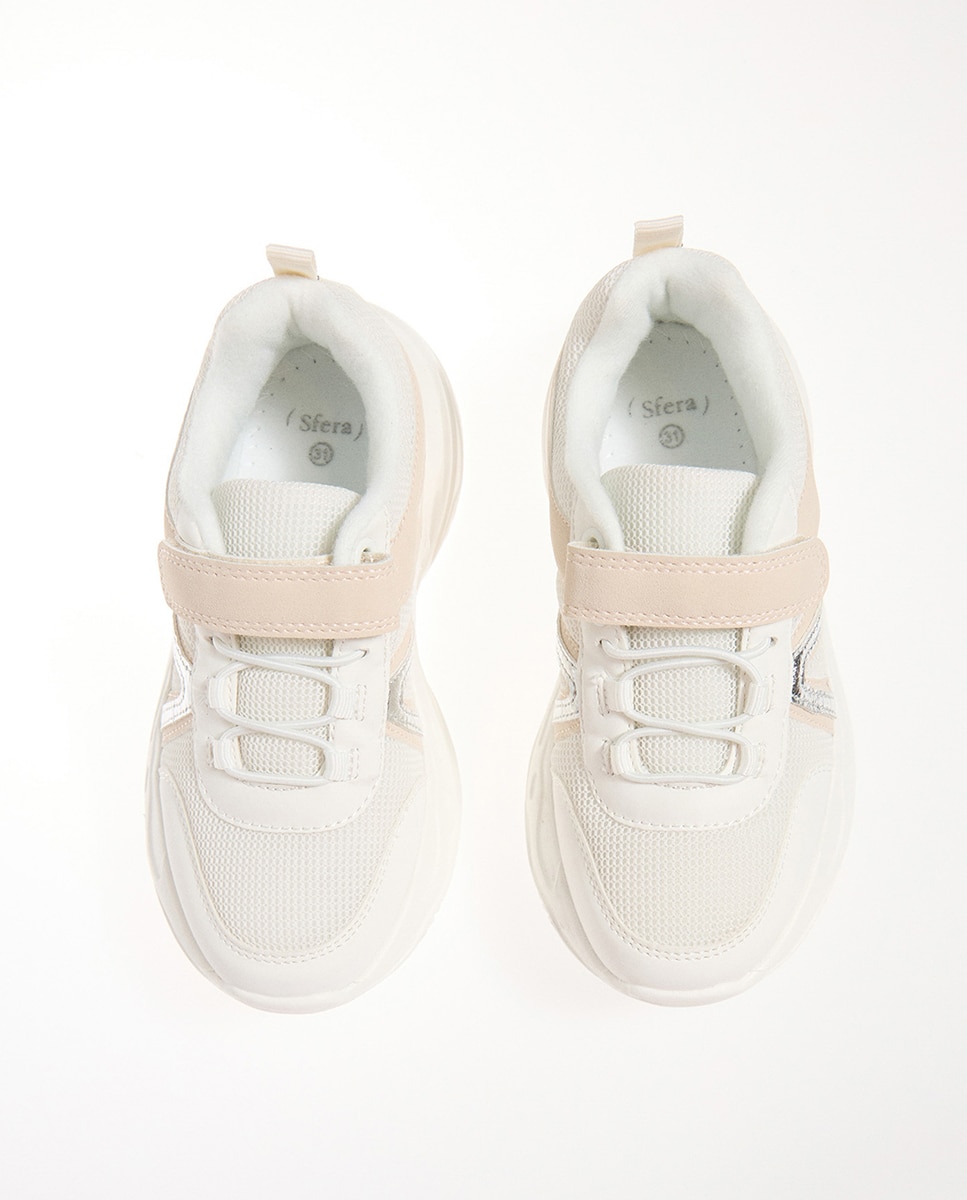 Zapatilla trendy - Sfera - Plata Plata-6