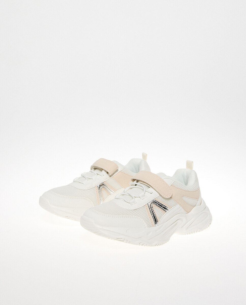 Zapatilla trendy - Sfera - Plata Plata-7