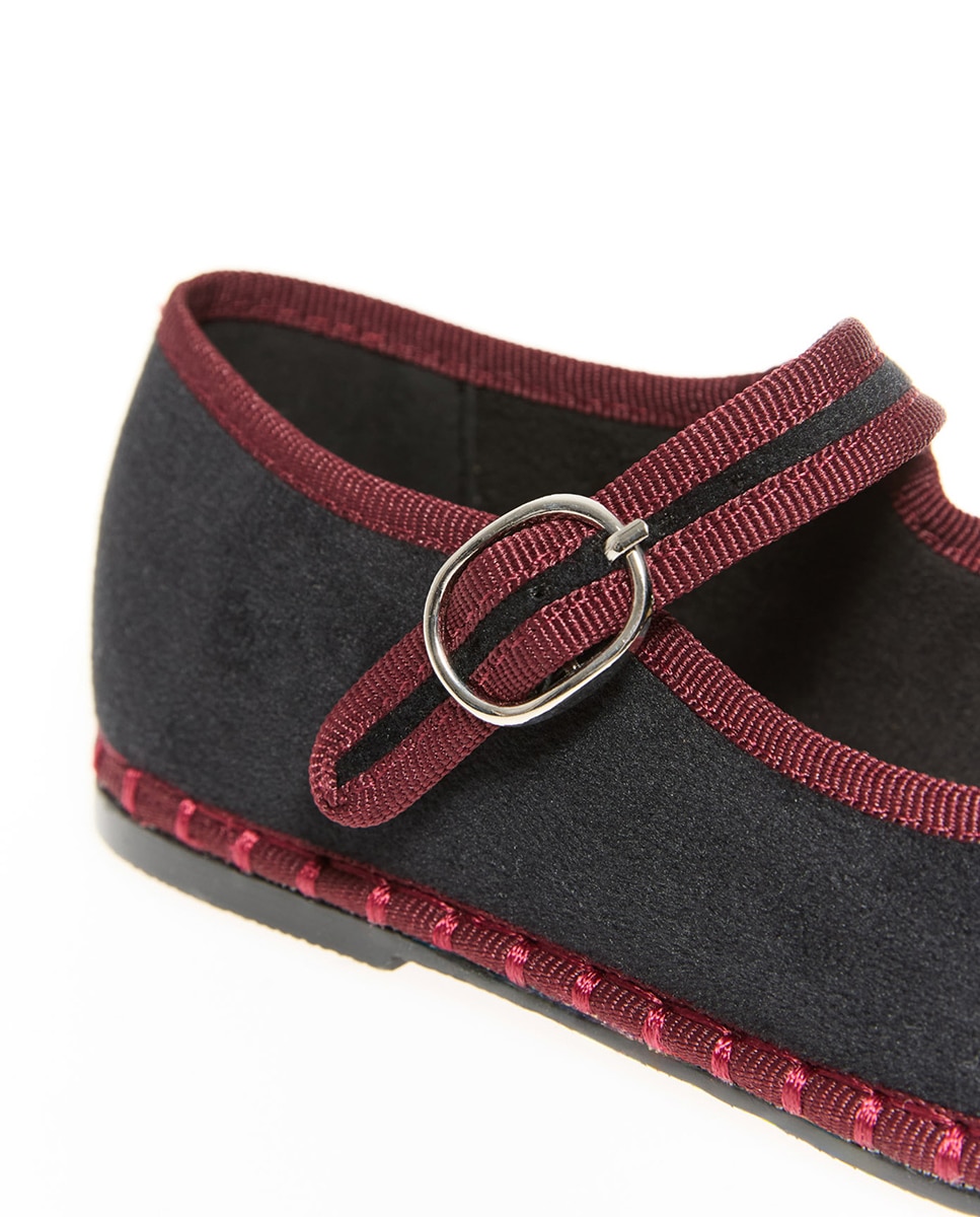 Sapatos de Presilha com Pesponto Sfera Preto-4