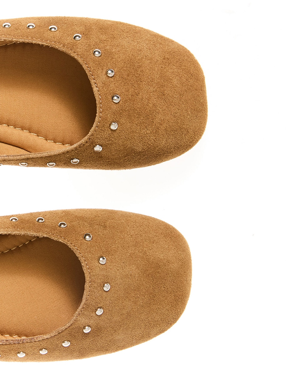 Sapatos de Presilha em Croute com Tachas Sfera Toffee-3