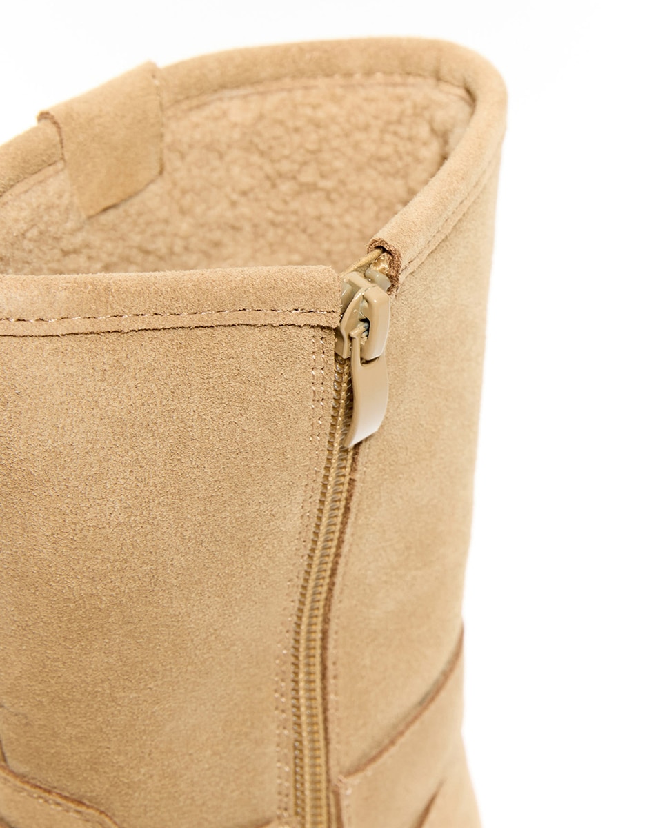 Bota media hebilla piel - Sfera - Toffee Toffee-4