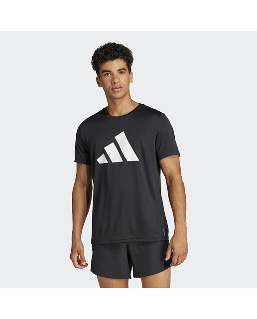T-shirt de homem Run It adidas Preto-1