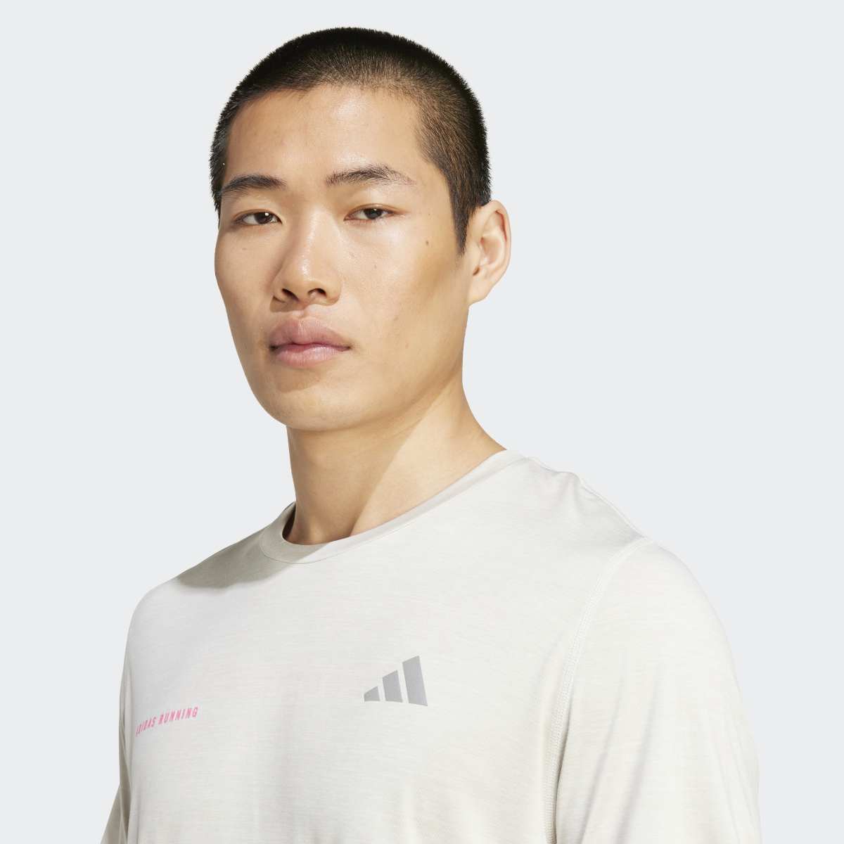 T-shirt de Homem Own The Run Melange Cinzento-4