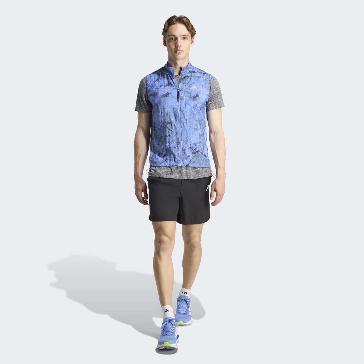 T-shirt de Homem Own The Run Melange Cinzento-4