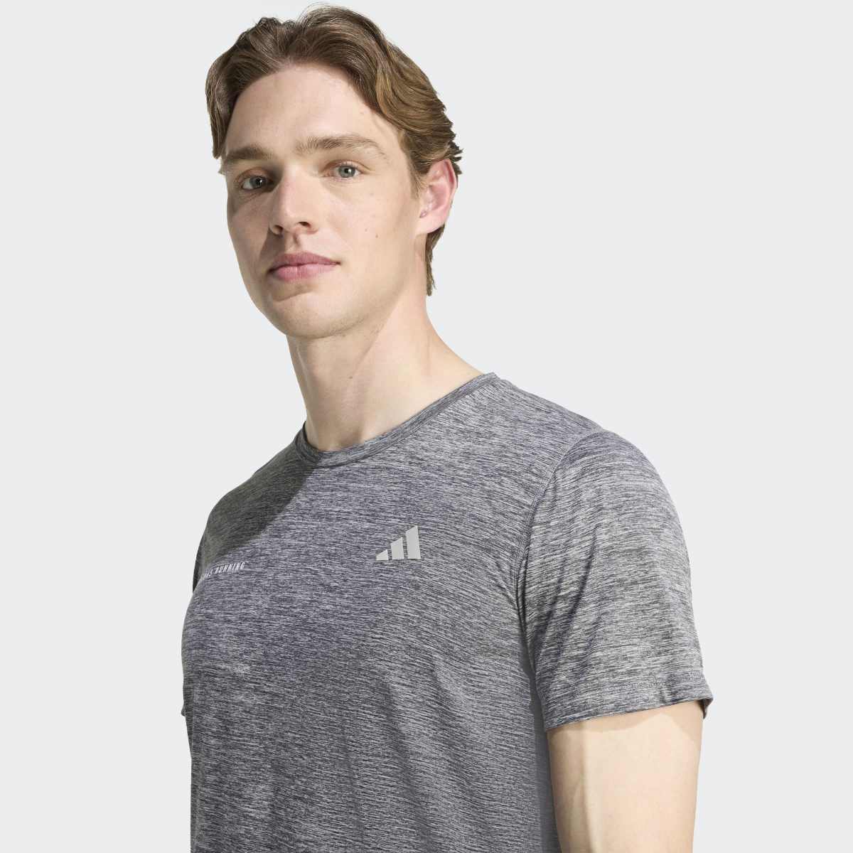 T-shirt de Homem Own The Run Melange Cinzento-5