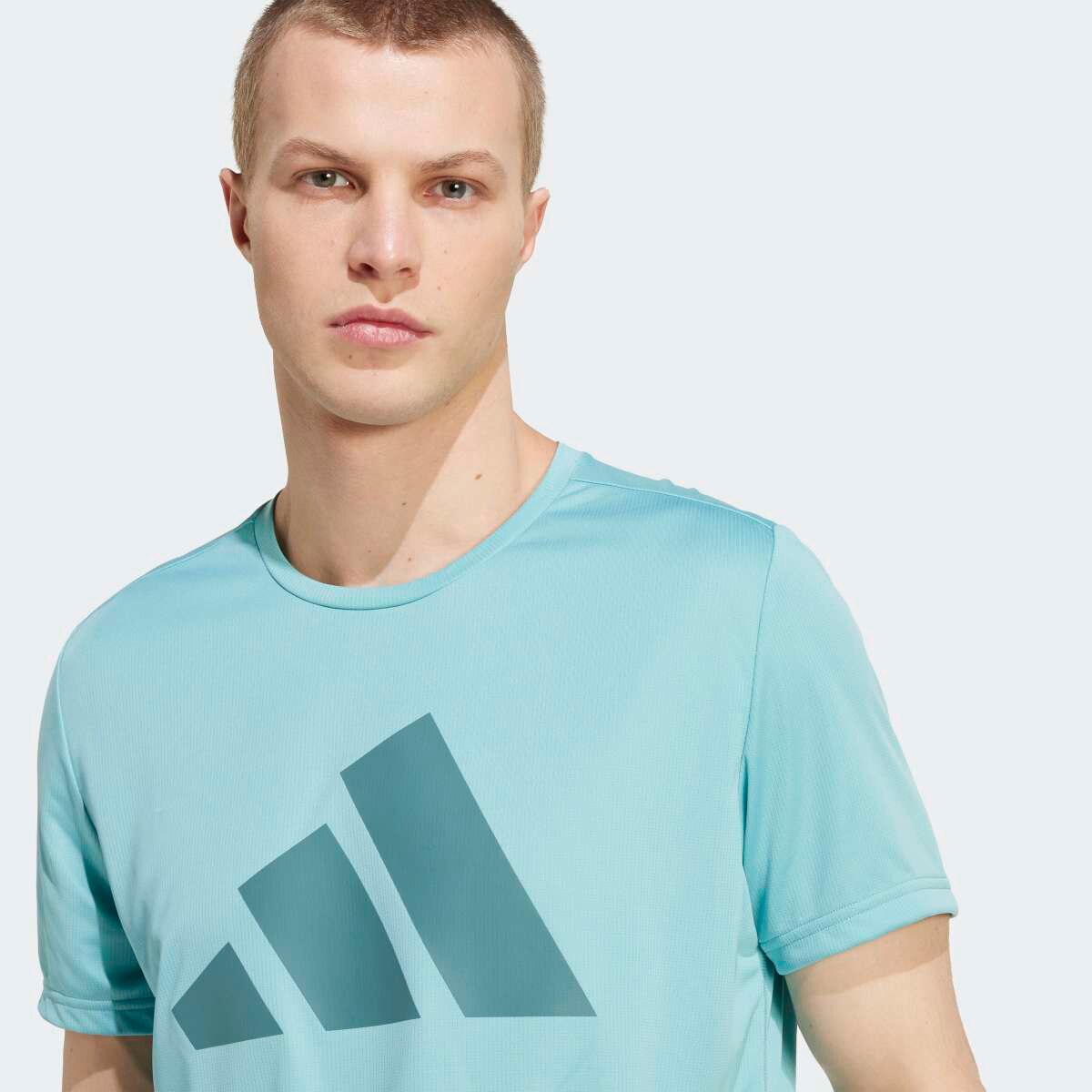 T-shirt de homem Run It adidas Turquesa-4