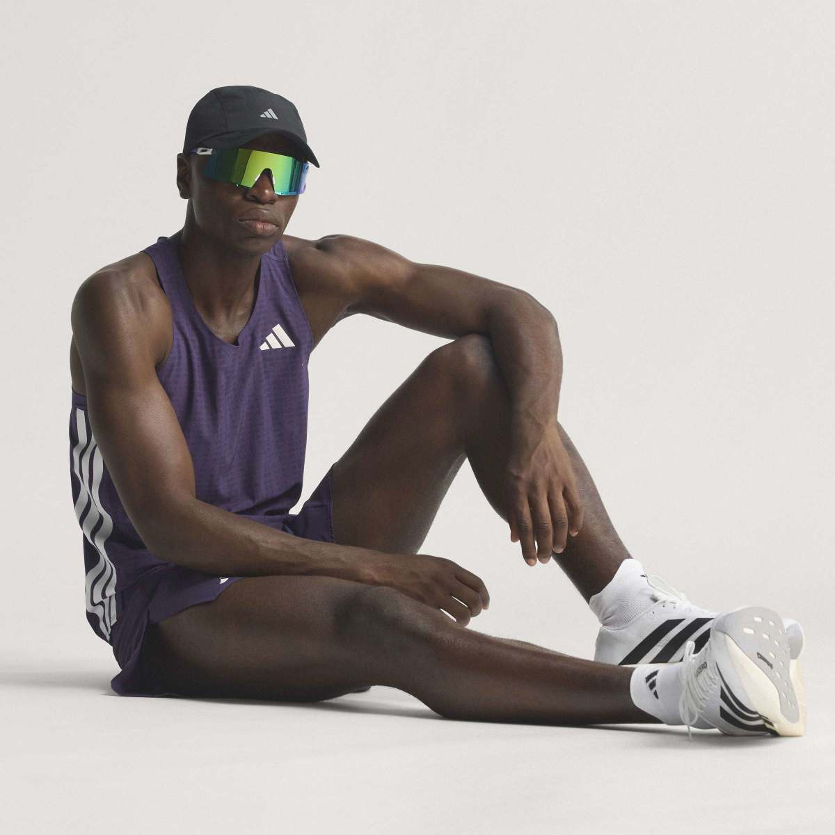 T-shirt de Homem Adizero Win Races Violeta-5