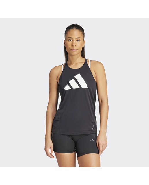 T-shirt de Mulher Run It Tank Preto-1