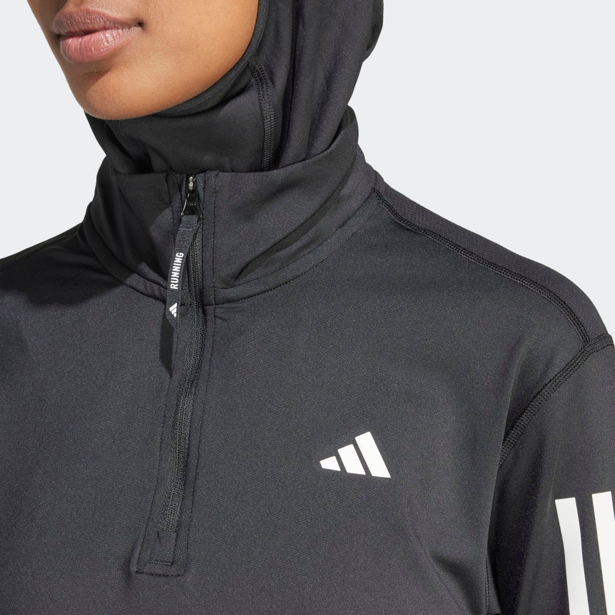 Sweatshirt de Mulher Own the Run Half-Zip Preto-4